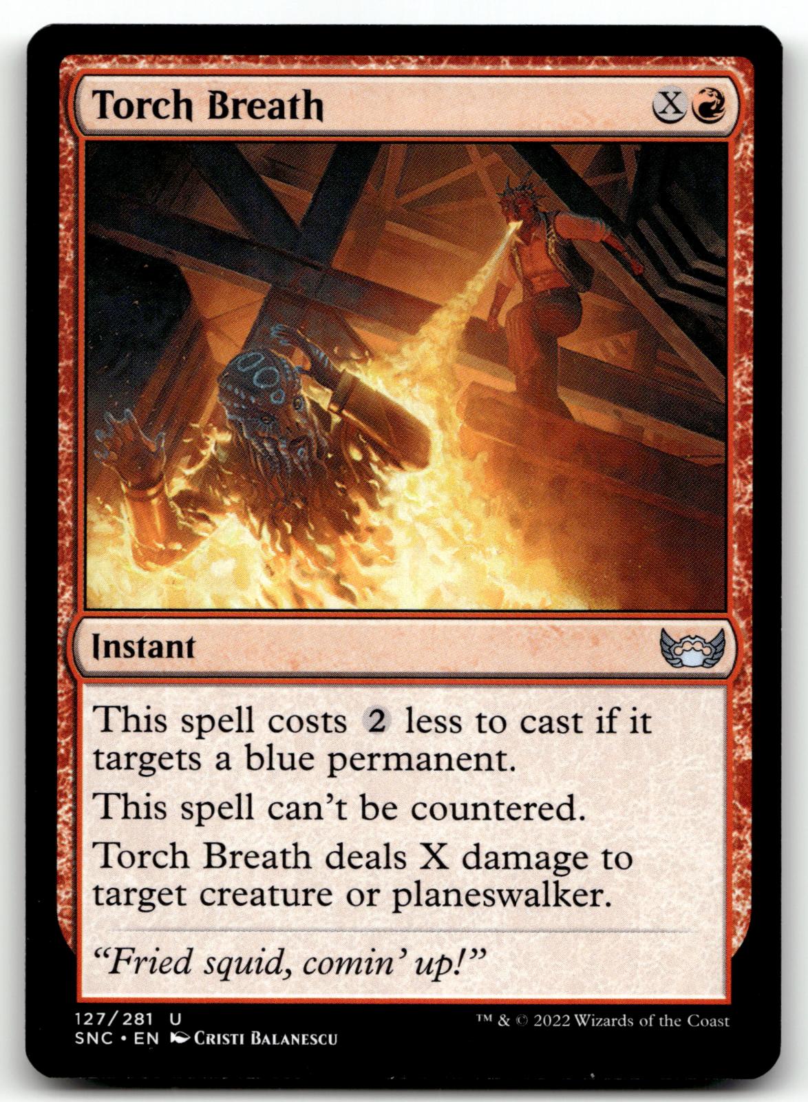 Torch Breath 127 Uncommon Streets of New Capenna Magic: The Gathering Near Mint