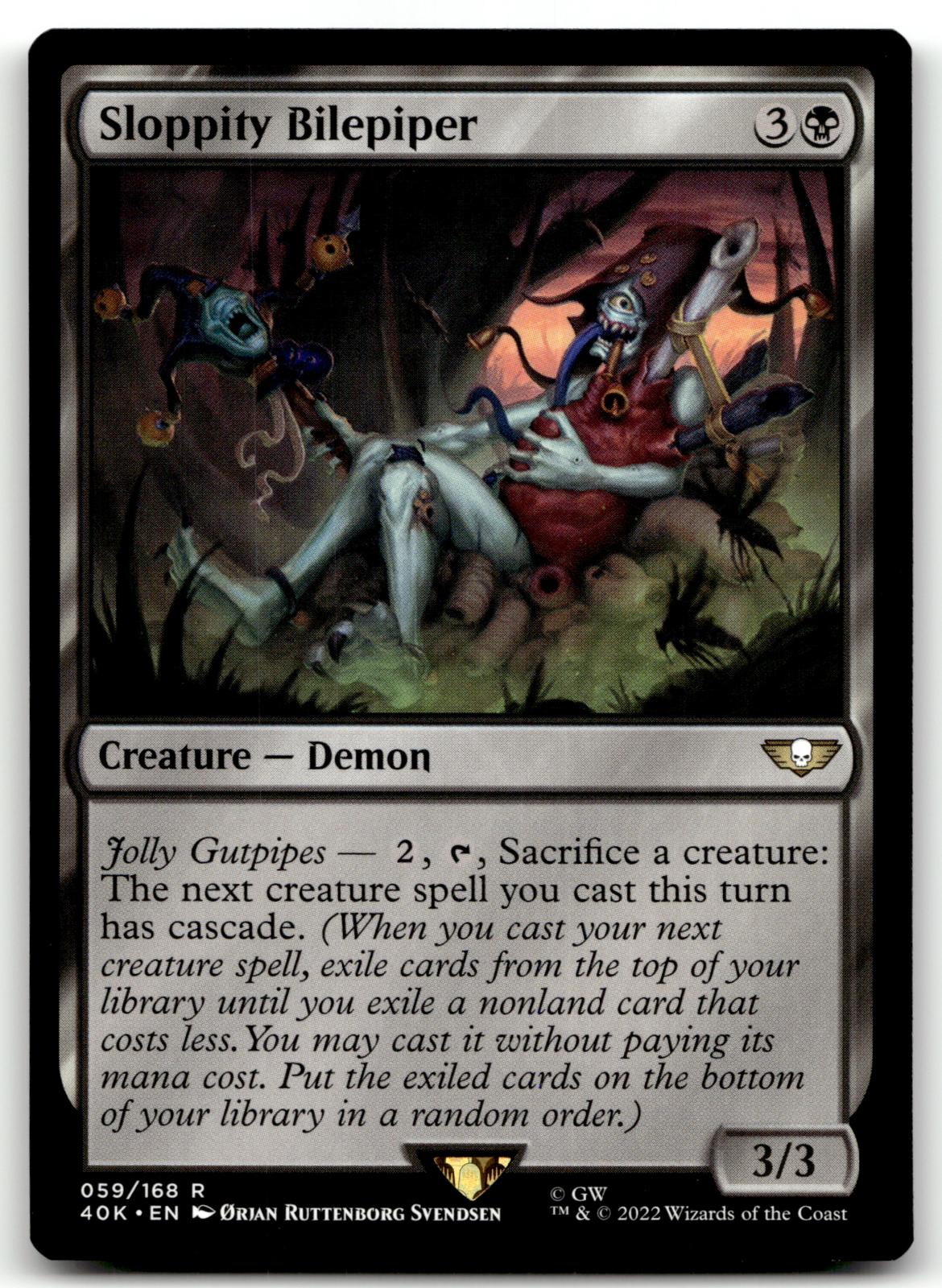 Sloppity Bilepiper 59 Universes Beyond: Warhammer 40,000 Magic: The Gathering NM
