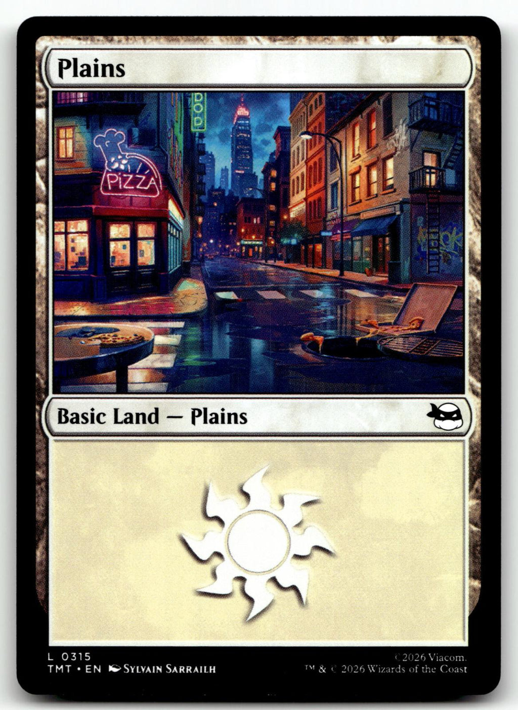 Plains (0315) 0315 Land Teenage Mutant Ninja Turtles Magic: The Gathering NM