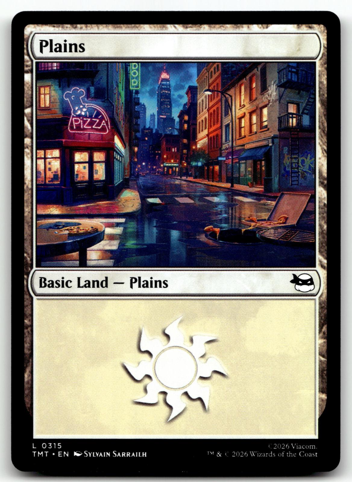 Plains (0315) 0315 Land Teenage Mutant Ninja Turtles Magic: The Gathering NM