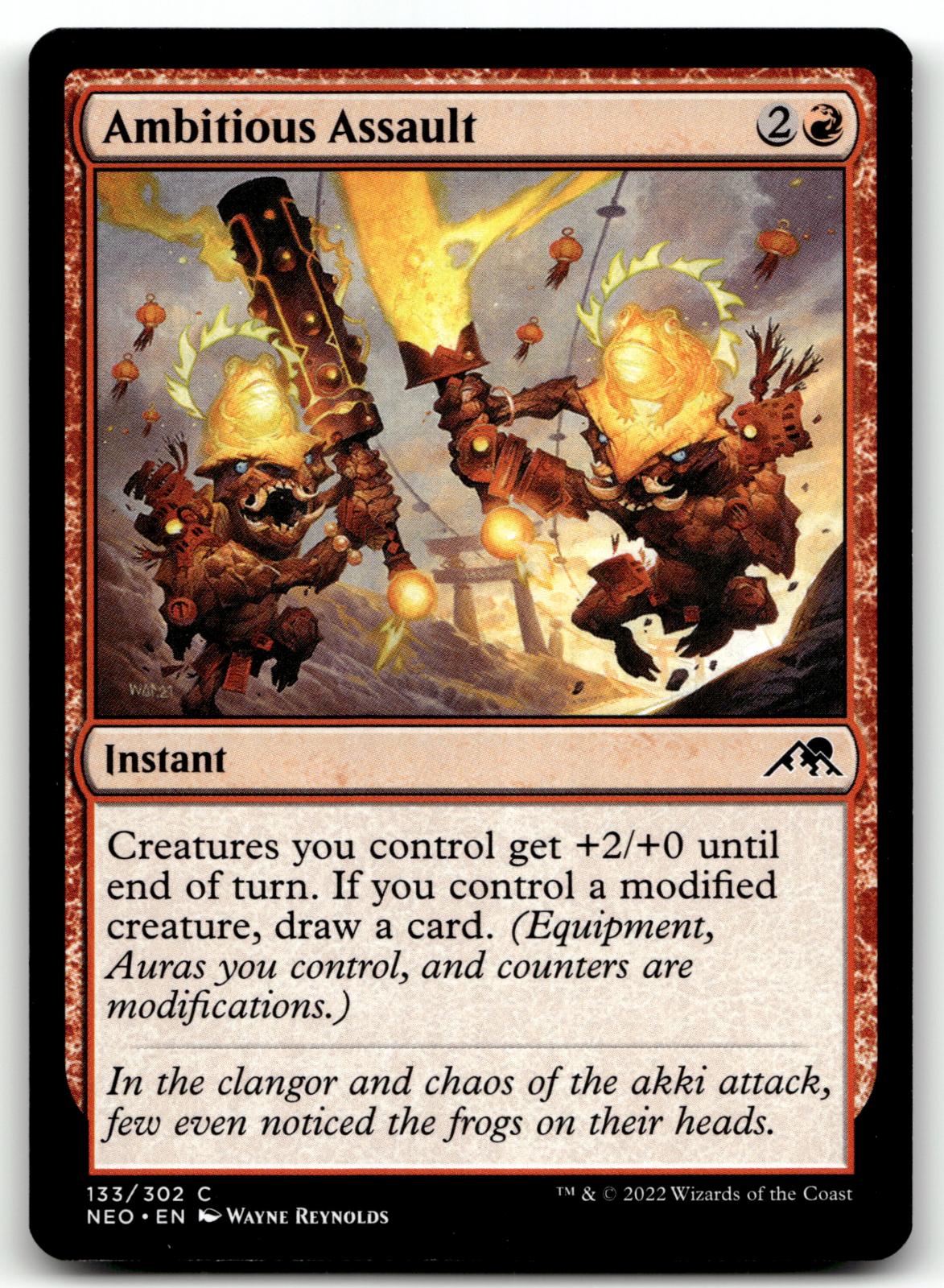 Ambitious Assault 133 Common Kamigawa: Neon Dynasty Magic: The Gathering NM