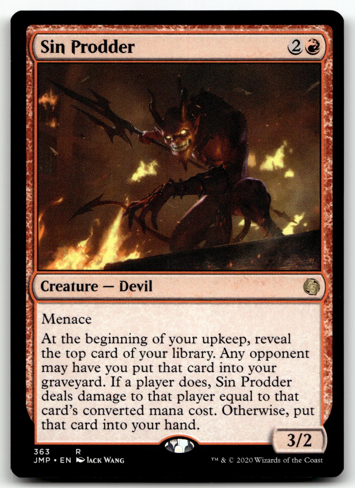 Sin Prodder 363 Rare Jumpstart Magic: The Gathering Near Mint