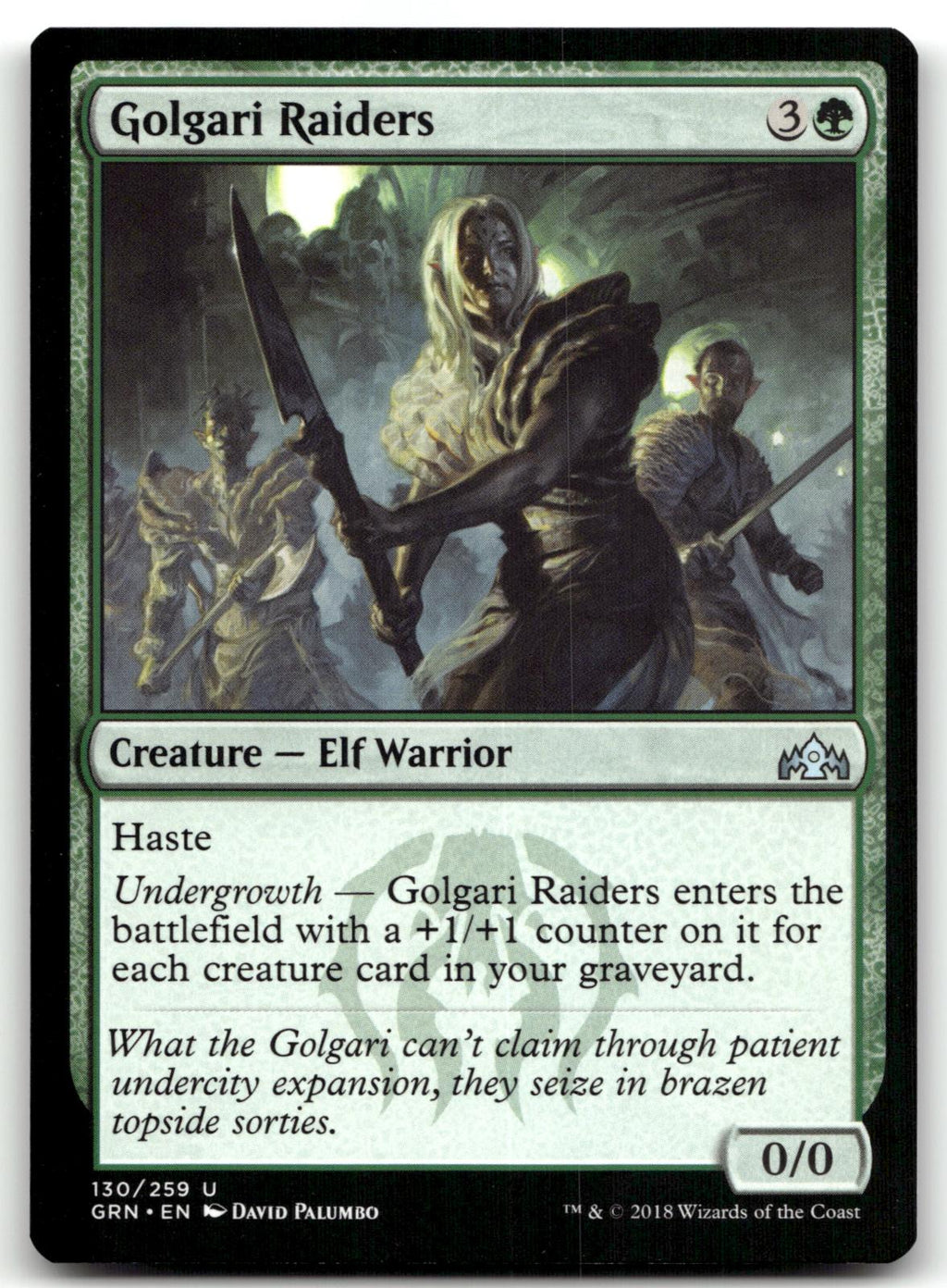 Golgari Raiders 130 Uncommon Guilds of Ravnica Magic: The Gathering Near Mint