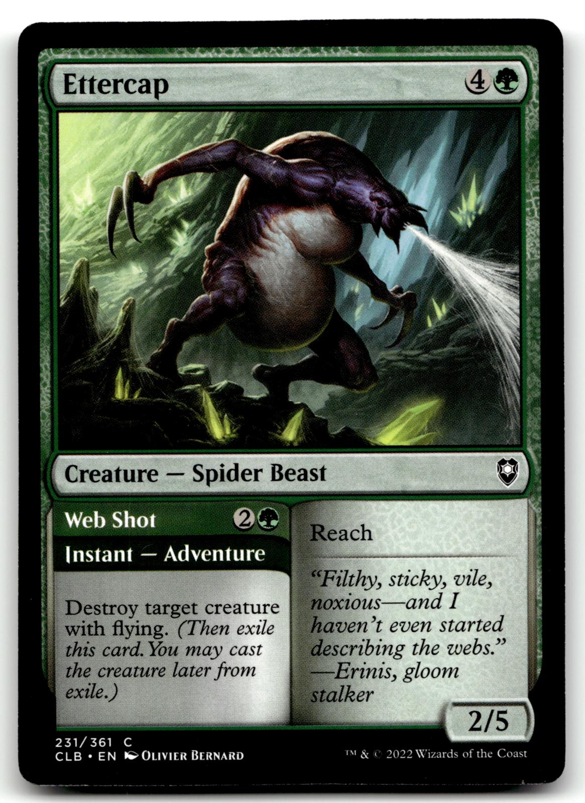 Ettercap 231 Commander Legends: Battle for Baldur's Gate Magic: The Gathering NM