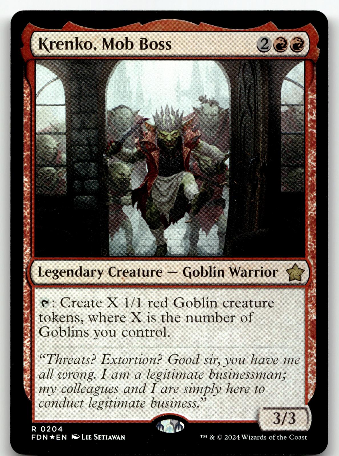 Krenko, Mob Boss 204 Rare Foundations Magic: The Gathering Foil Near Mint