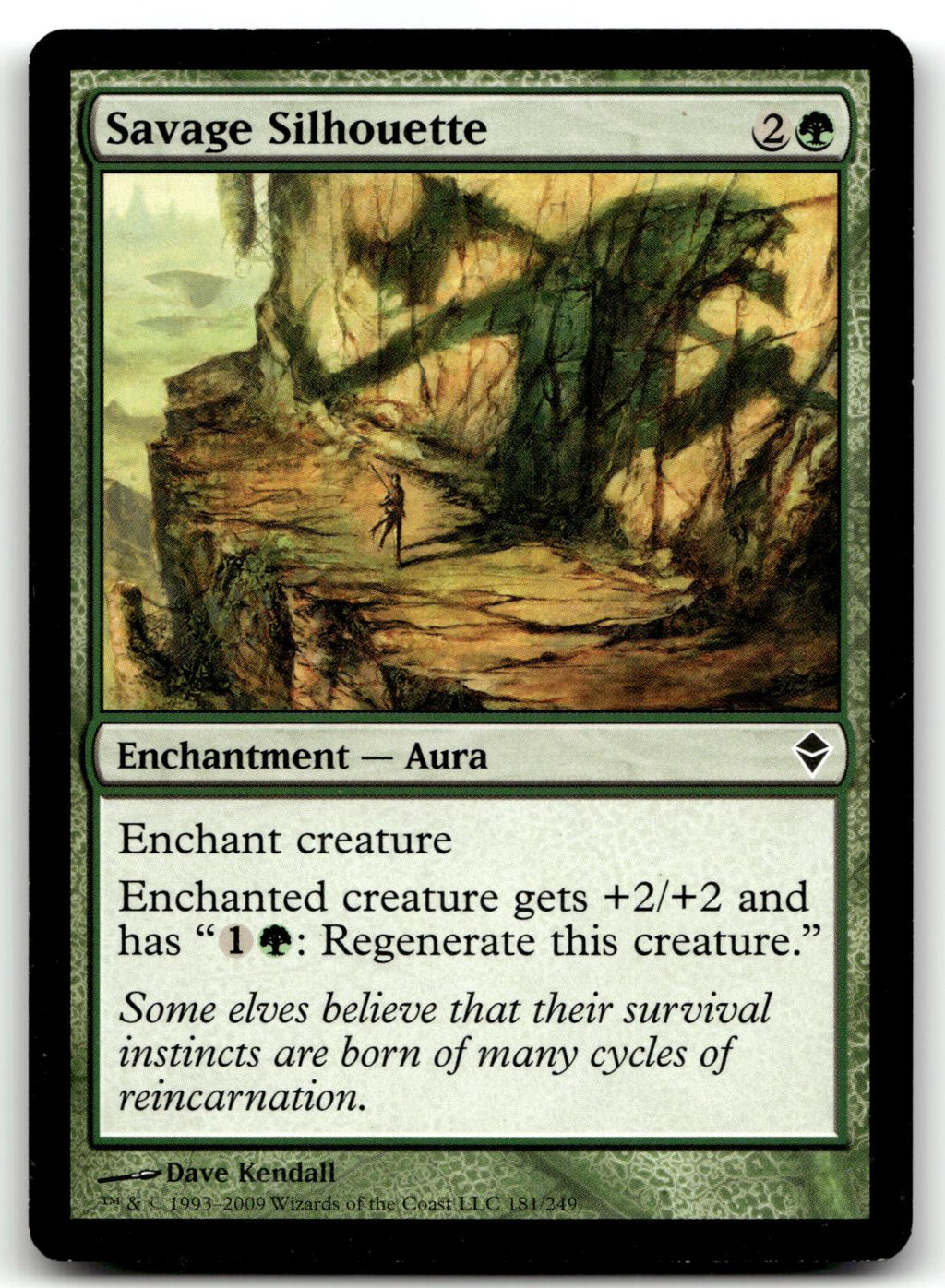 Savage Silhouette 181 Common Zendikar Magic: The Gathering Near Mint