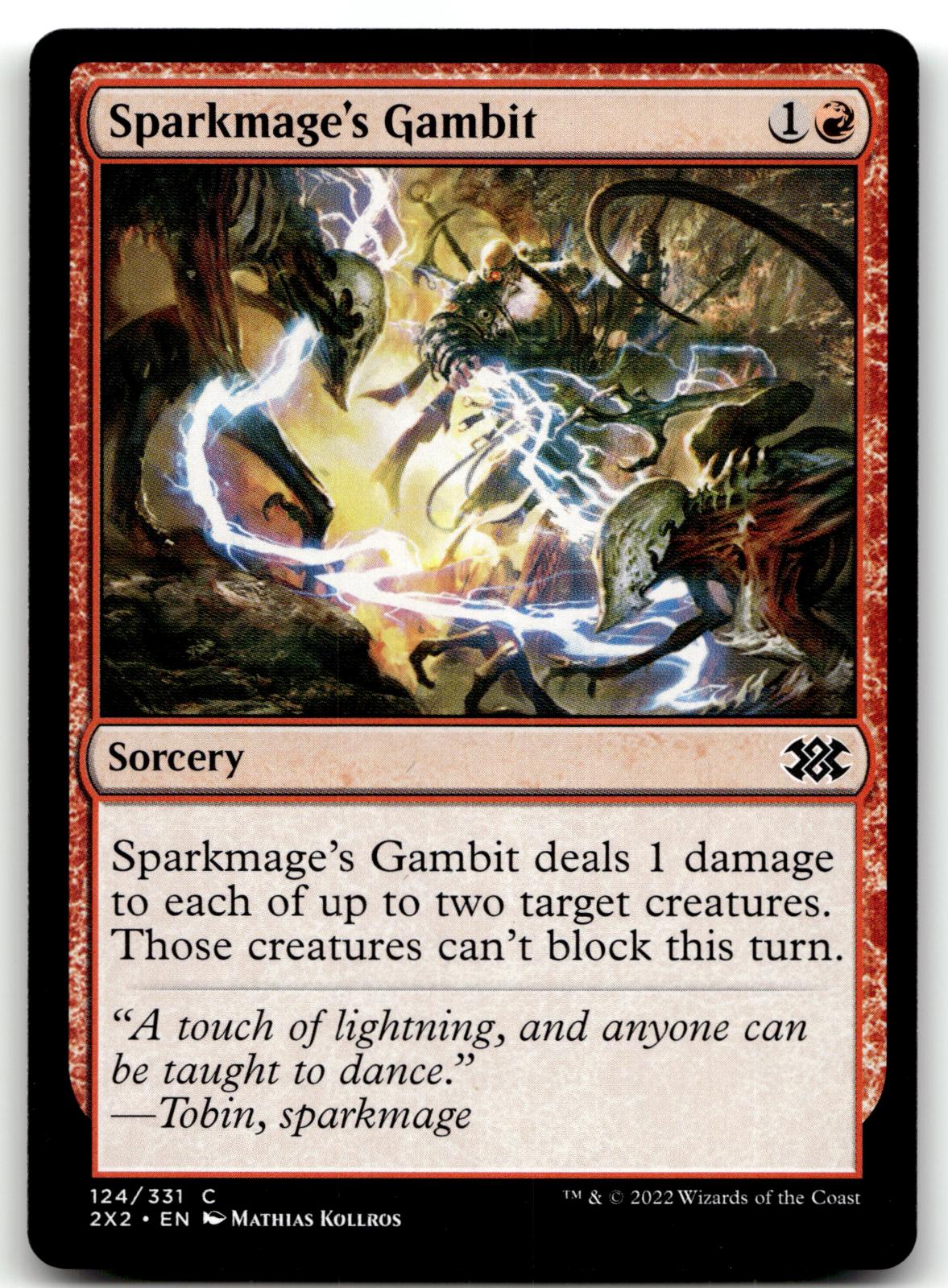 Sparkmage's Gambit 124 Common Double Masters 2022 Magic: The Gathering Near Mint