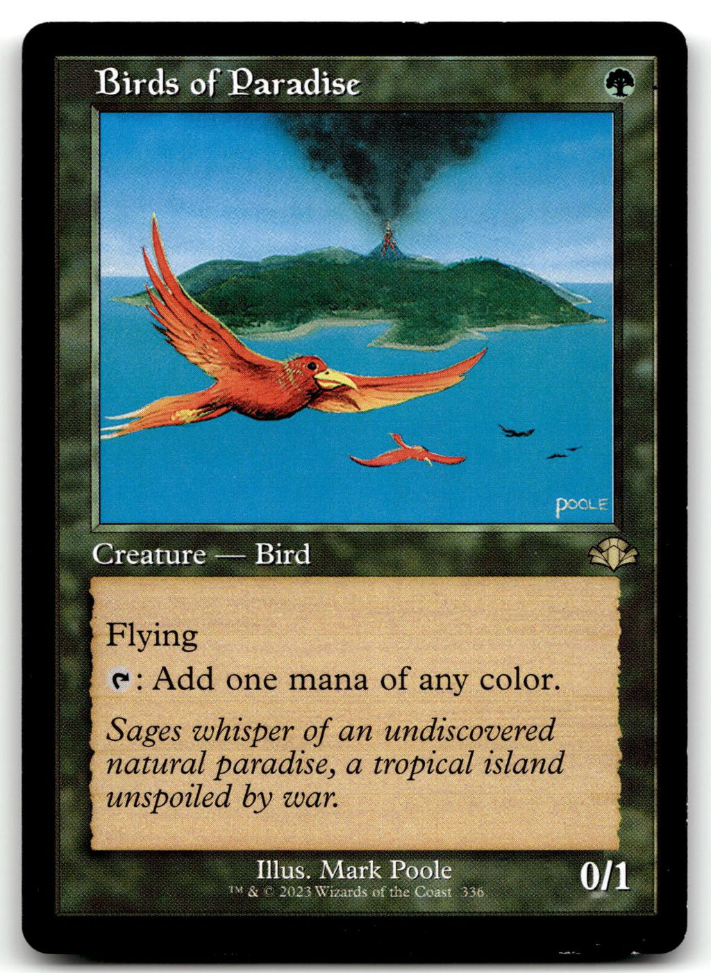 Birds of Paradise (Retro Frame) 336 Dominaria Remastered Magic: The Gathering NM