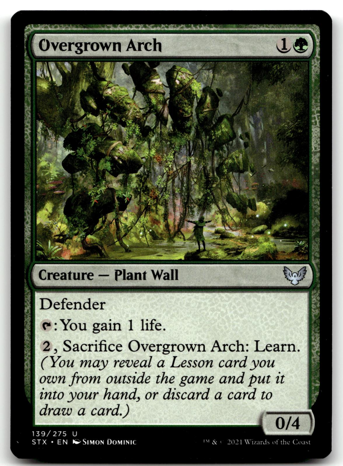 Overgrown Arch 139 Uncommon Strixhaven: School of Mages Magic: The Gathering NM