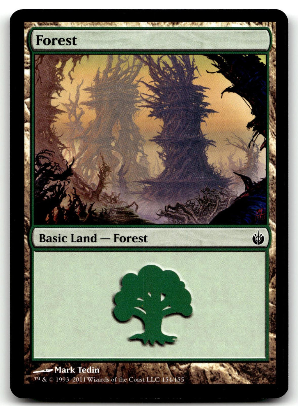 Forest (154) 154 Land Mirrodin Besieged Magic: The Gathering Near Mint