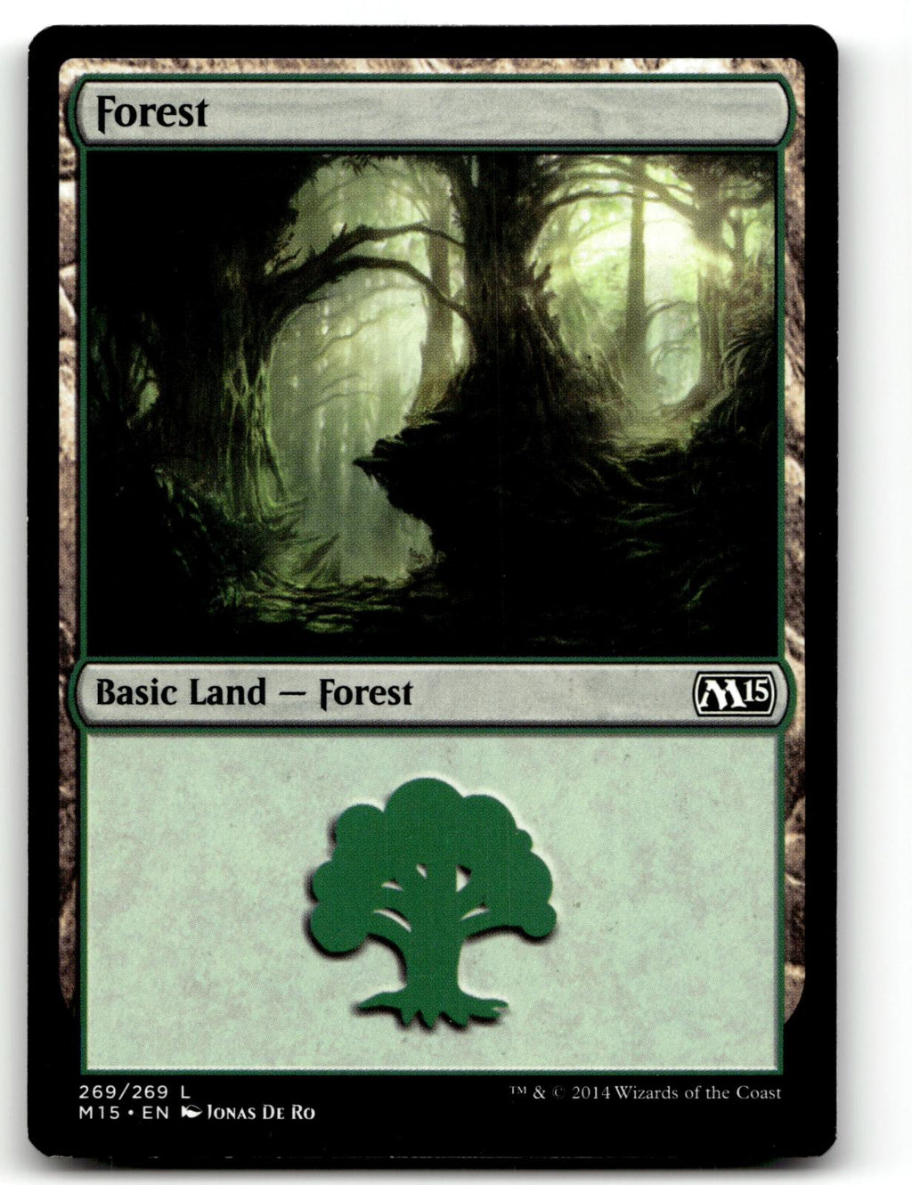 Forest (269) 269 Land Magic 2015 (M15) Magic: The Gathering Near Mint