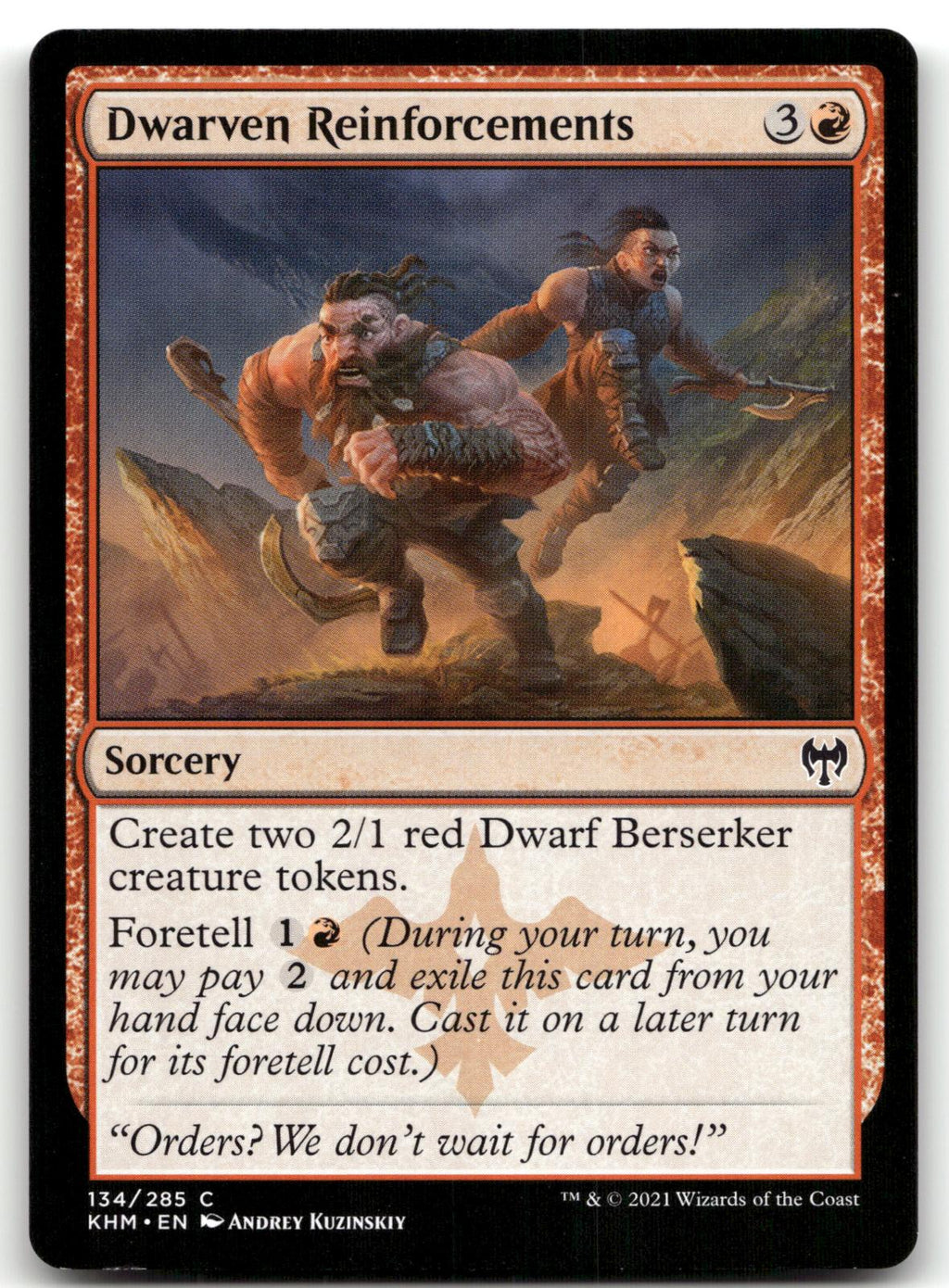 Dwarven Reinforcements 134 Common Kaldheim Magic: The Gathering Near Mint