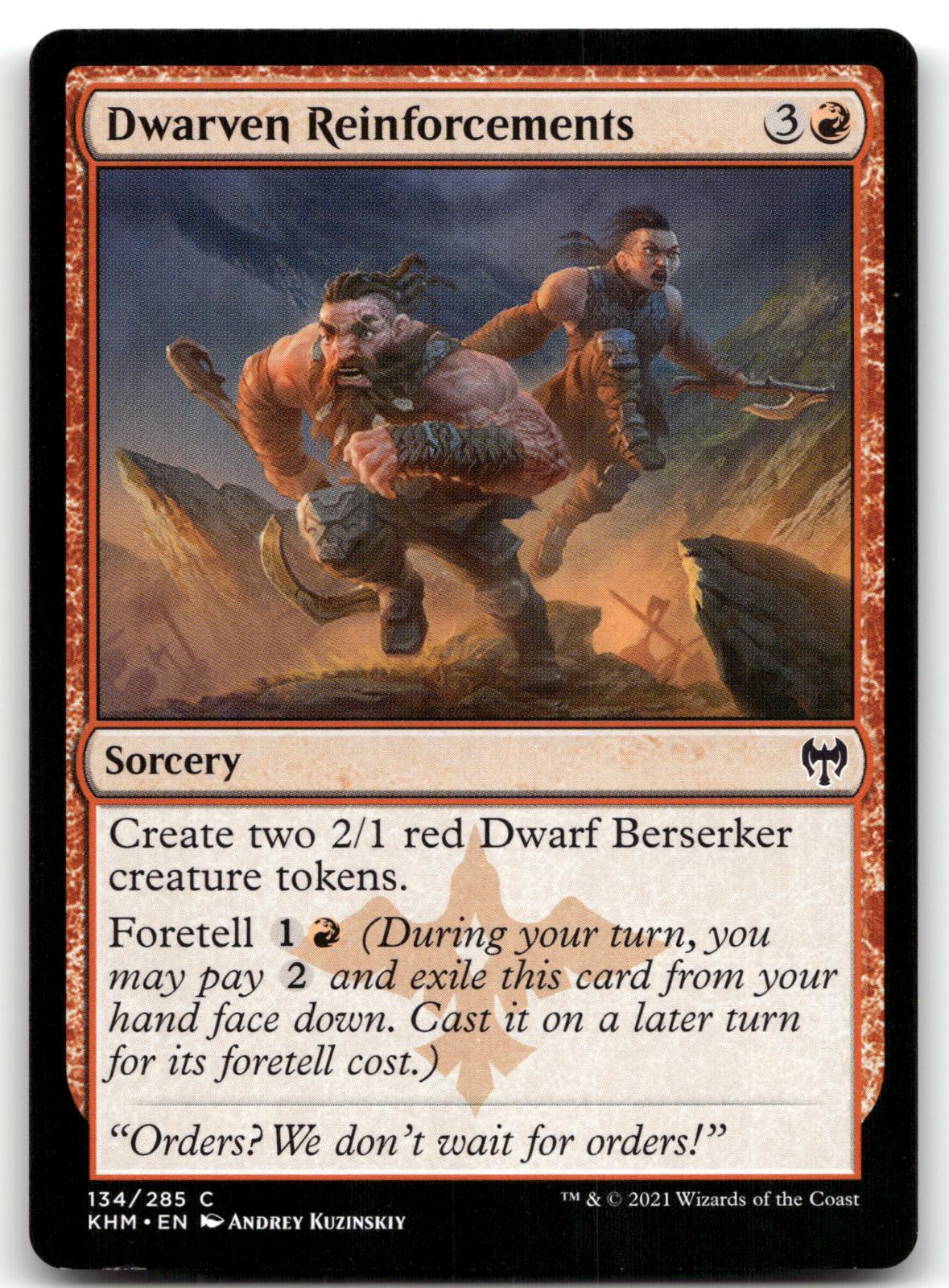 Dwarven Reinforcements 134 Common Kaldheim Magic: The Gathering Near Mint