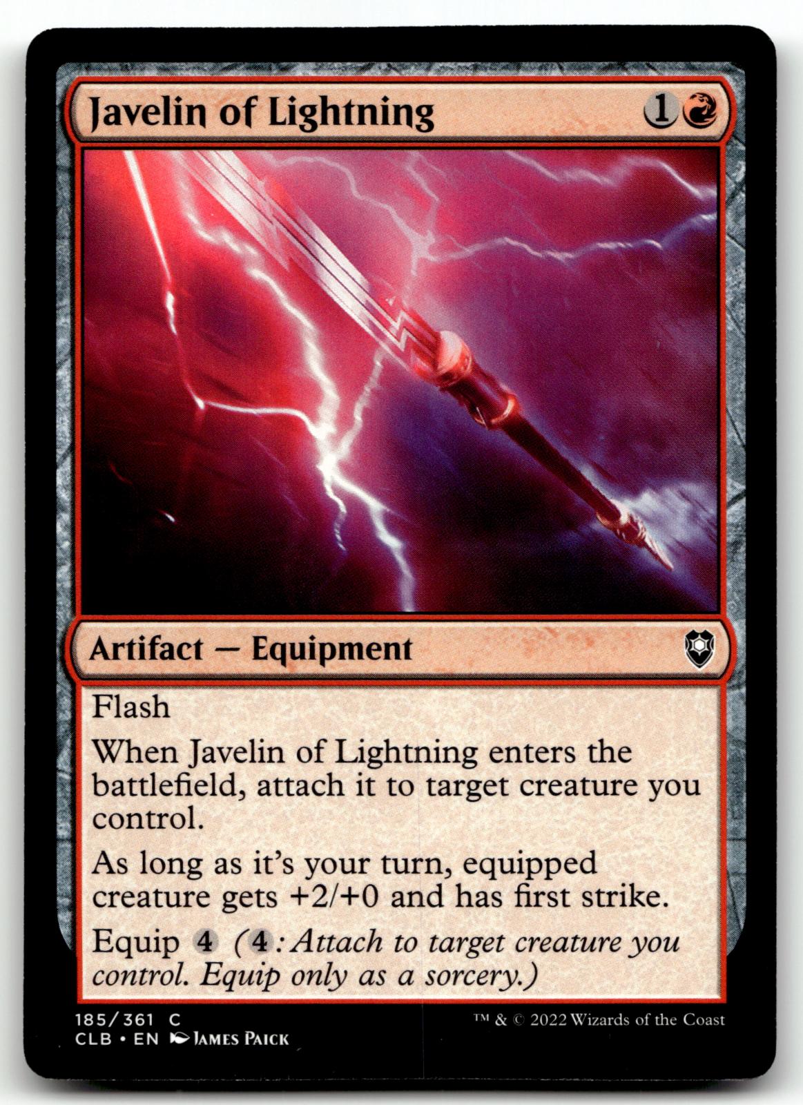 Javelin of Lightning 185 Commander Legends: Battle for Baldur's Gate Magic: The Gathering NM