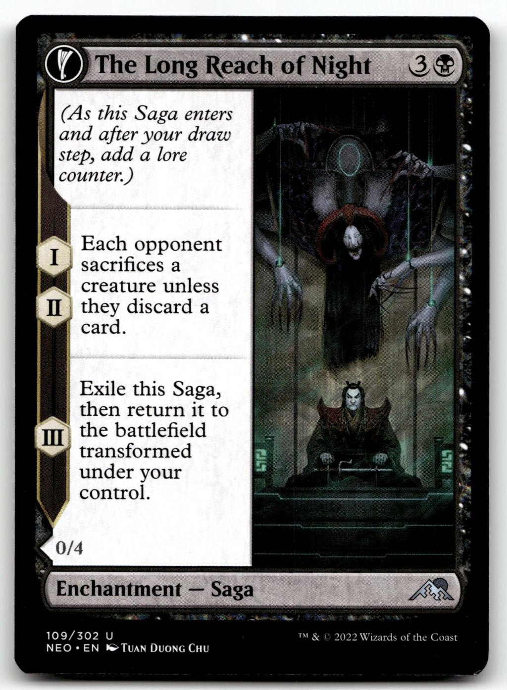 The Long Reach of Night 109 Kamigawa: Neon Dynasty Magic: The Gathering NM