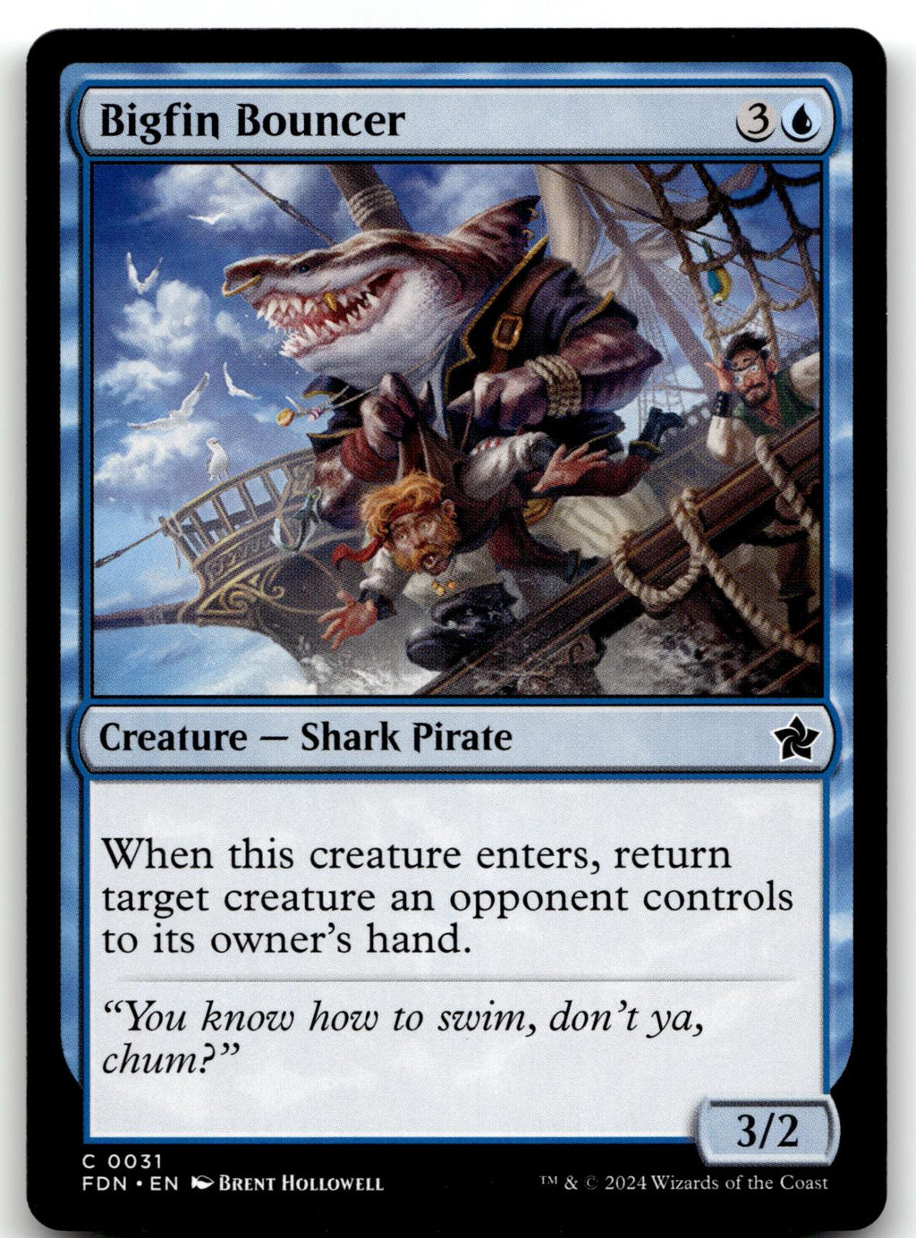 Bigfin Bouncer 31 Common Foundations Magic: The Gathering Near Mint