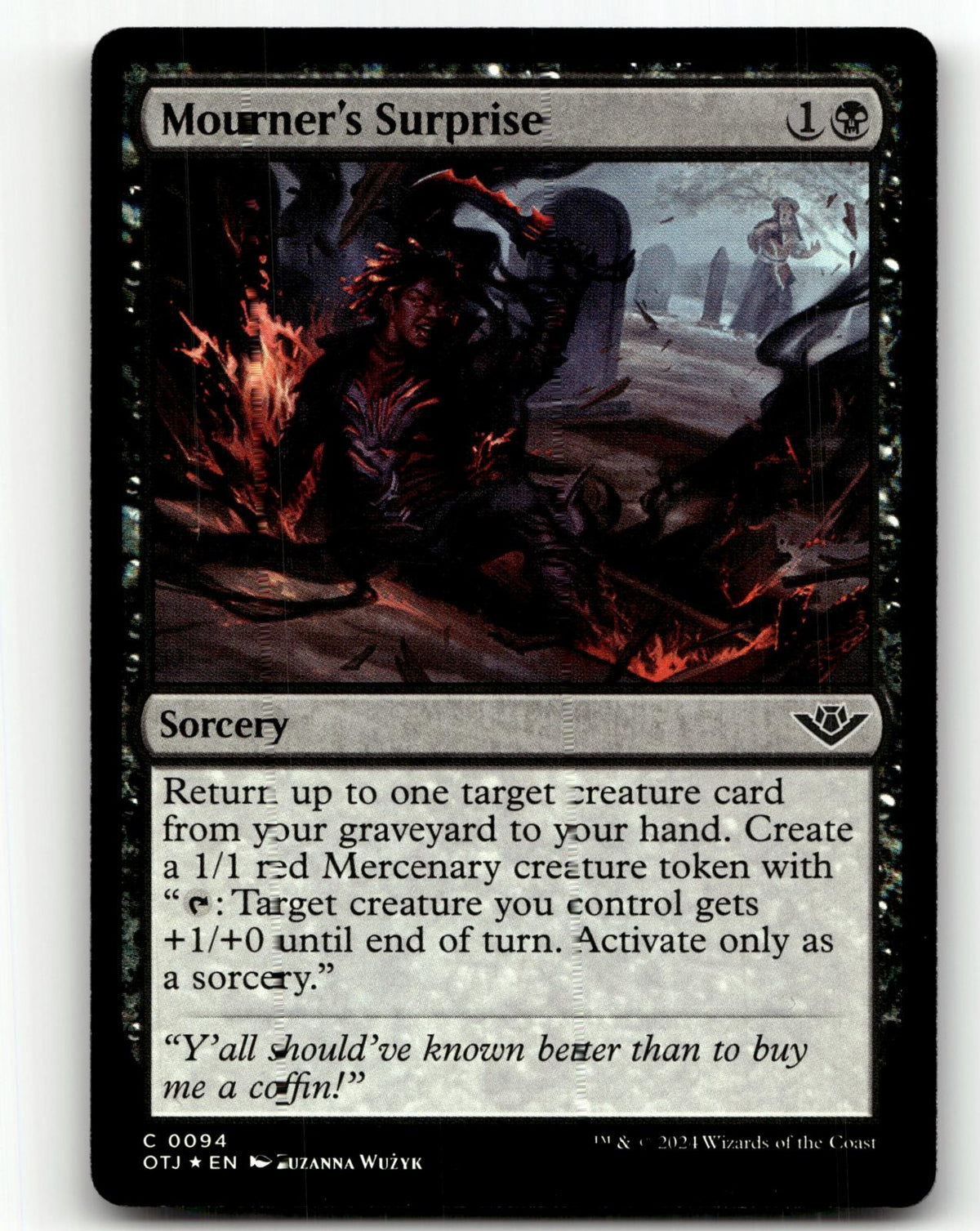 Mourner's Surprise 94 Outlaws of Thunder Junction Magic: The Gathering Foil NM