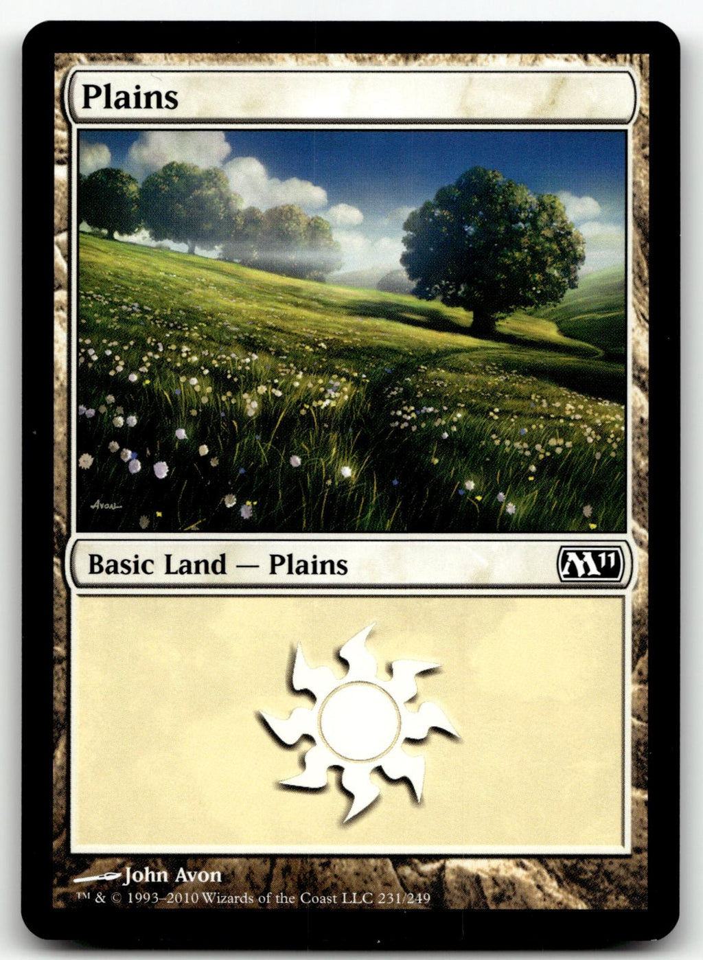 Plains (231) 231 Land Magic 2011 (M11) Magic: The Gathering Near Mint