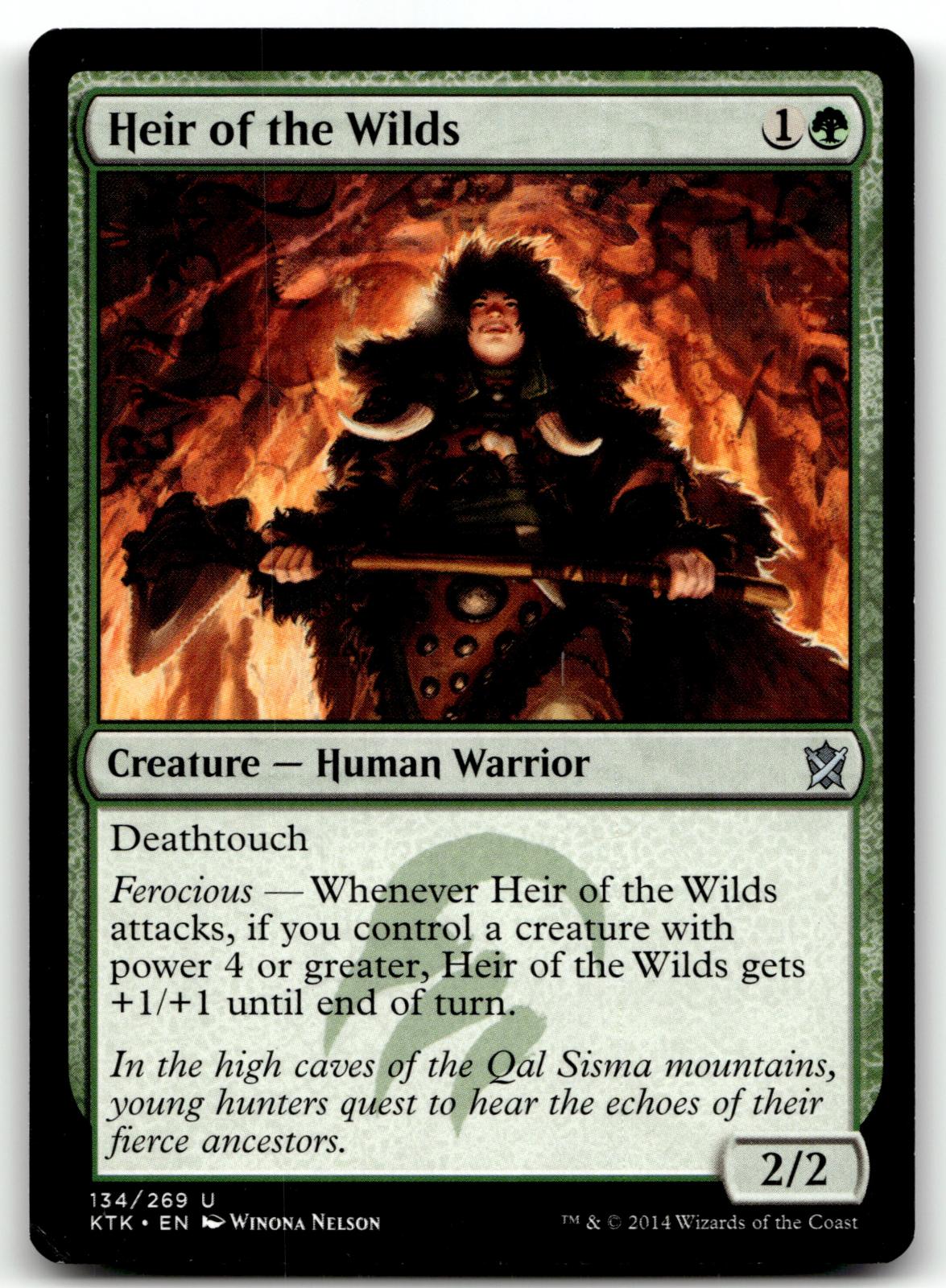 Heir of the Wilds 134 Uncommon Khans of Tarkir Magic: The Gathering Near Mint