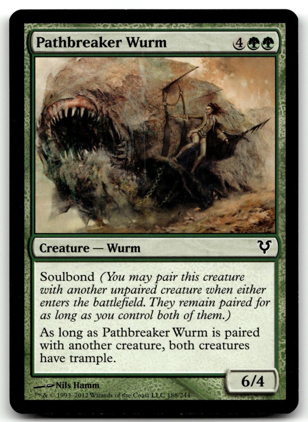 Pathbreaker Wurm 188 Common Avacyn Restored Magic: The Gathering Near Mint