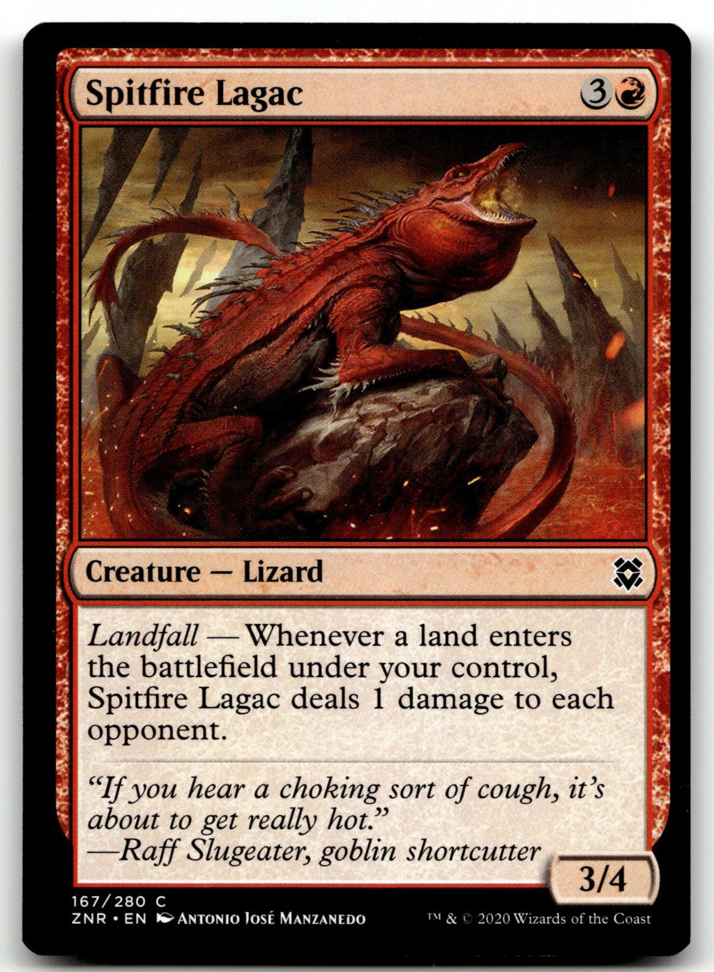 Spitfire Lagac 167 Common Zendikar Rising Magic: The Gathering Near Mint