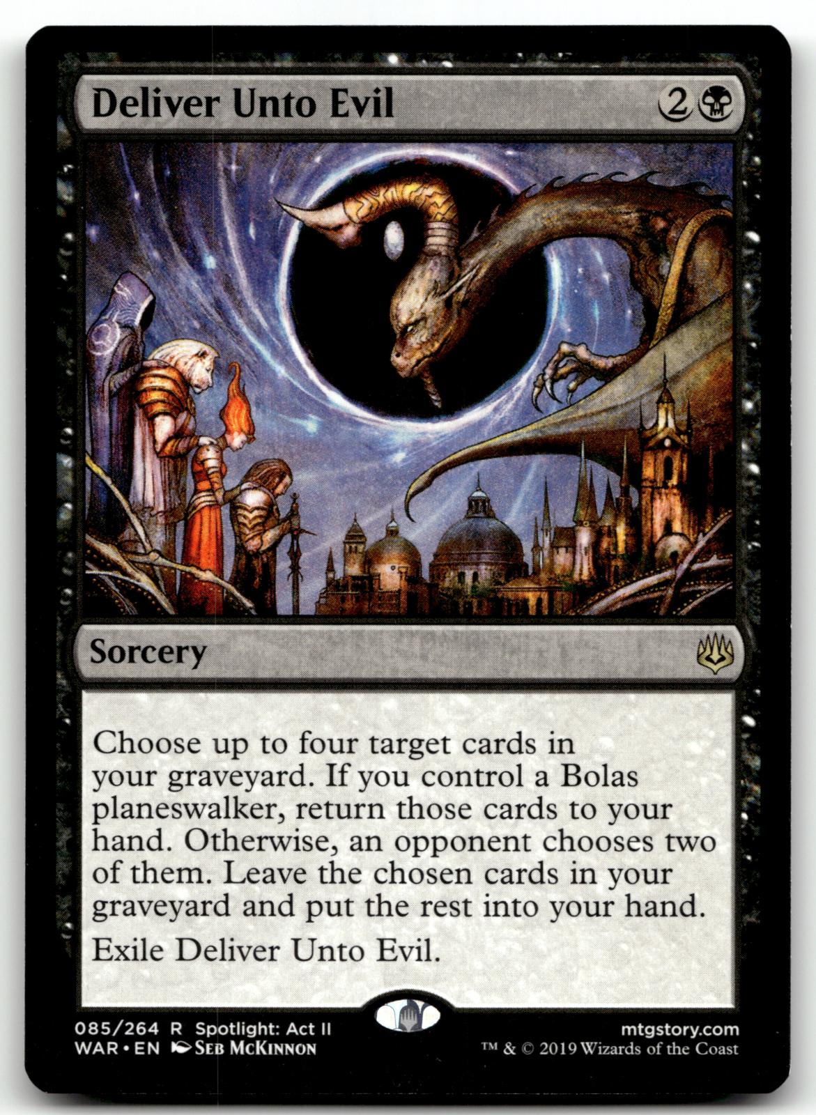 Deliver Unto Evil 85 Rare War of the Spark Magic: The Gathering Near Mint