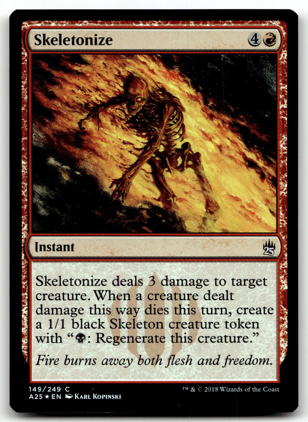 Skeletonize 149 Common Masters 25 Magic: The Gathering Foil Near Mint