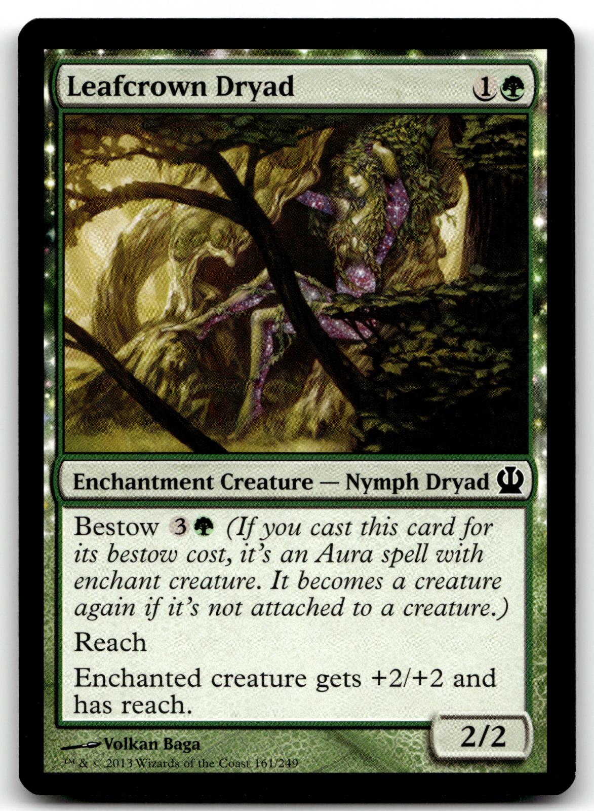 Leafcrown Dryad 161 Common Theros Magic: The Gathering Near Mint