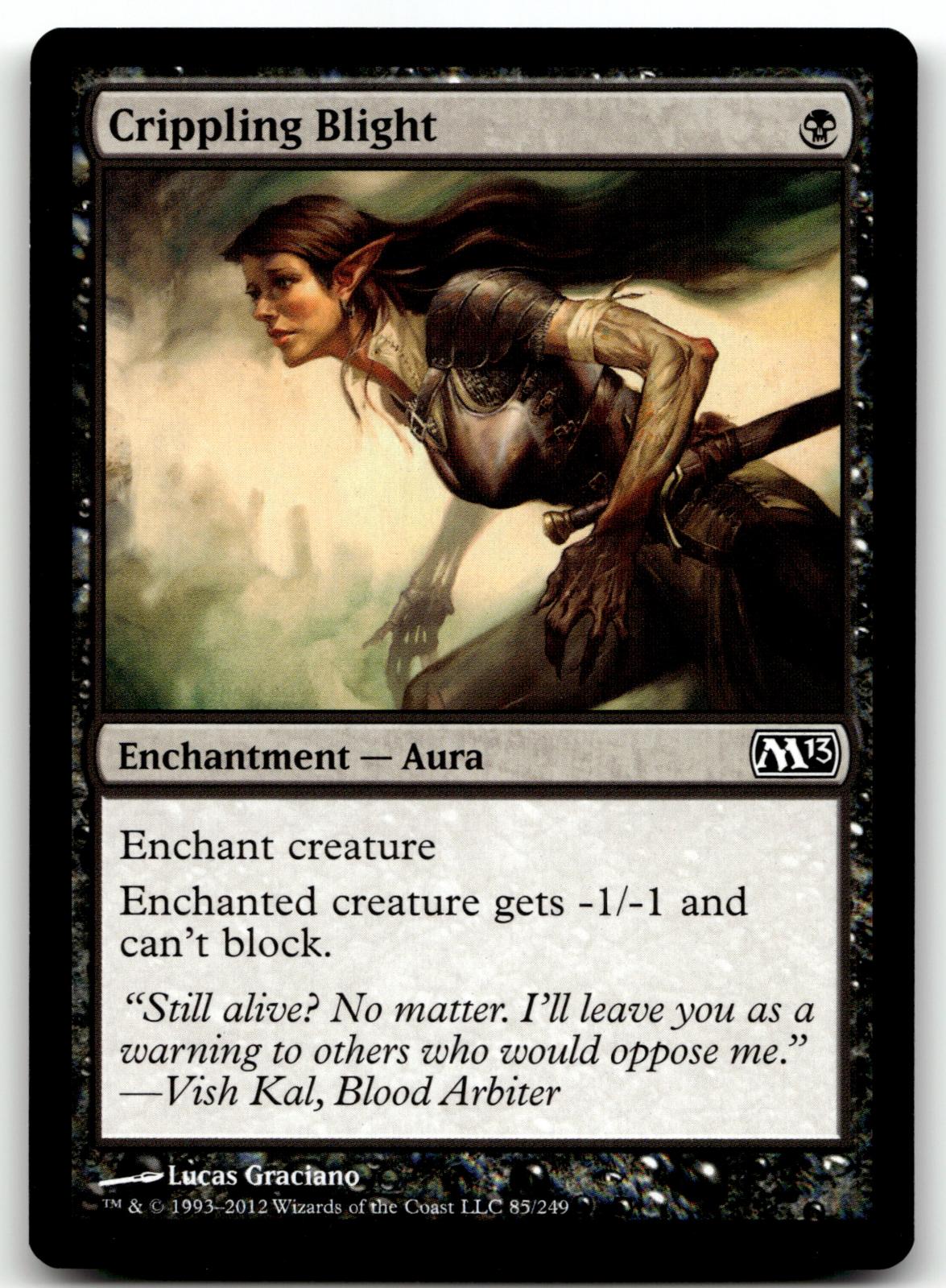 Crippling Blight 85 Common Magic 2013 (M13) Magic: The Gathering Near Mint