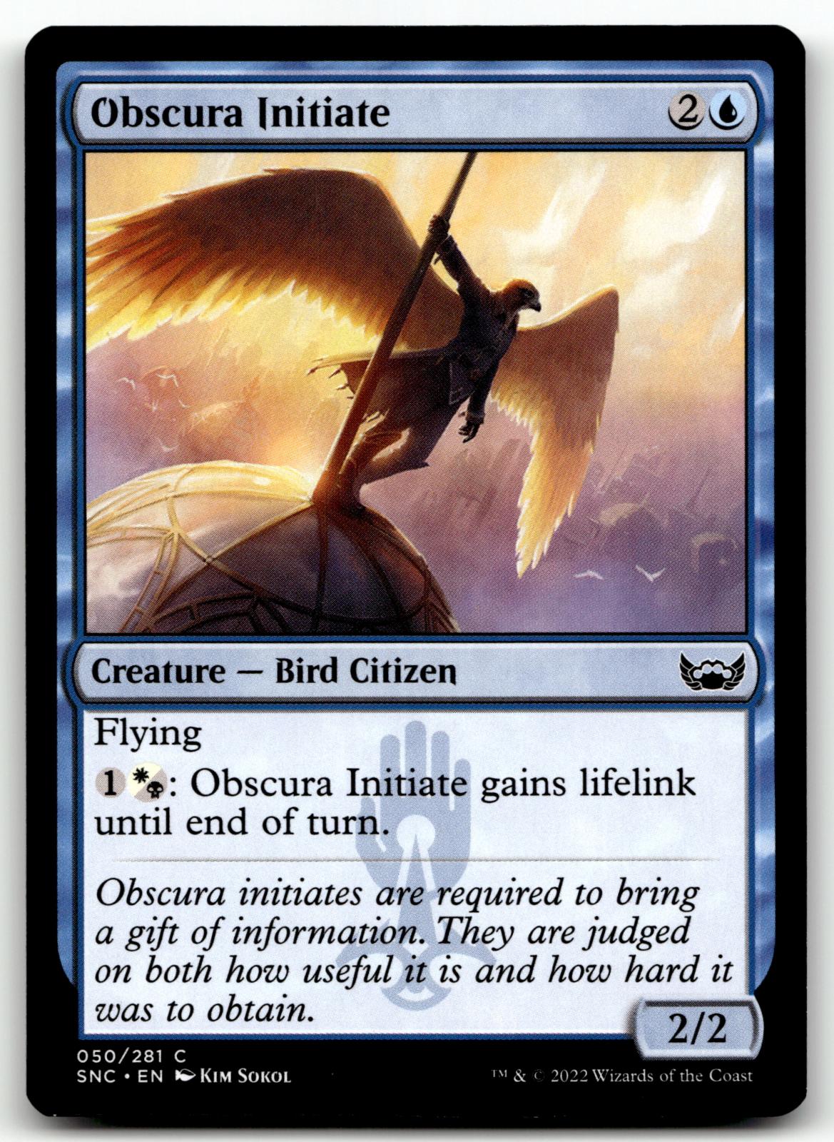 Obscura Initiate 50 Common Streets of New Capenna Magic: The Gathering Near Mint