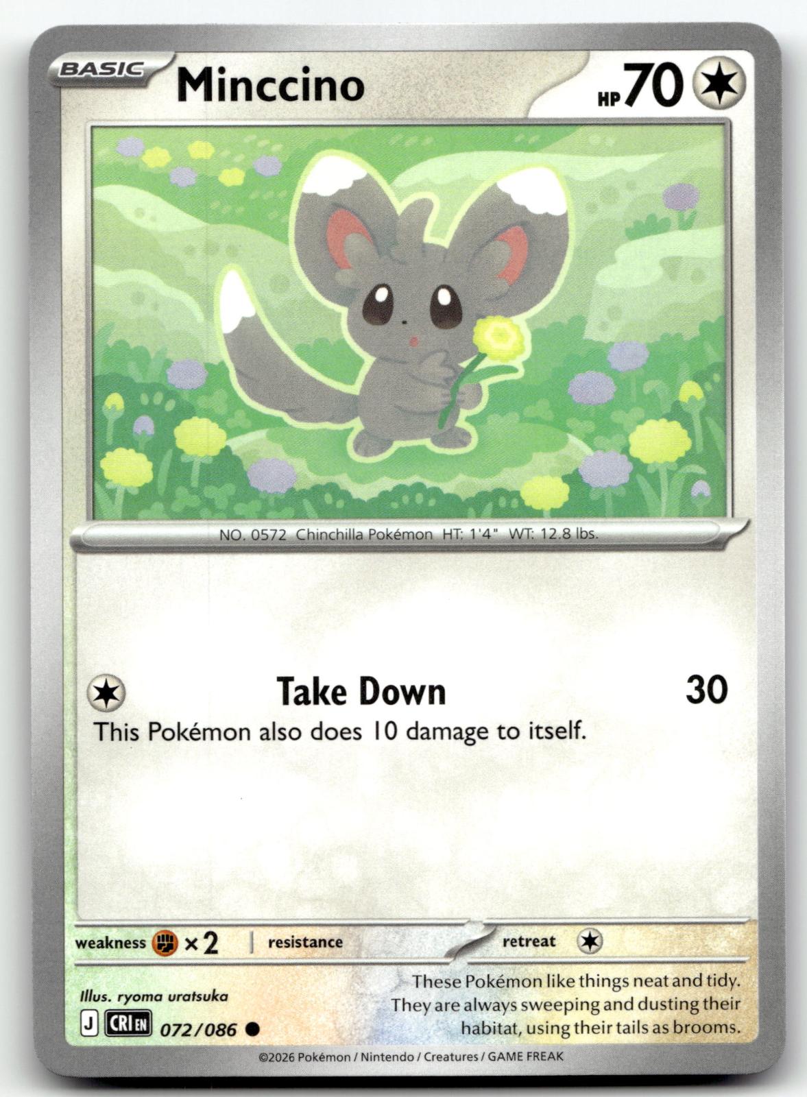 Minccino 072/086 Common Chaos Rising Pokemon Near Mint