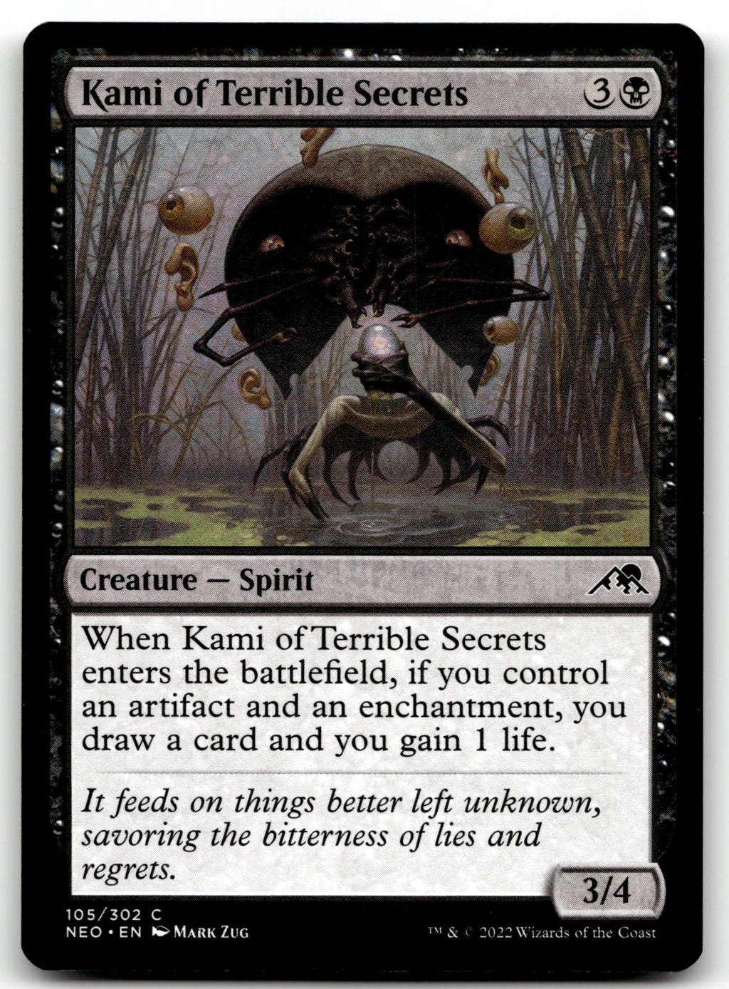 Kami of Terrible Secrets 105 Kamigawa: Neon Dynasty Magic: The Gathering NM