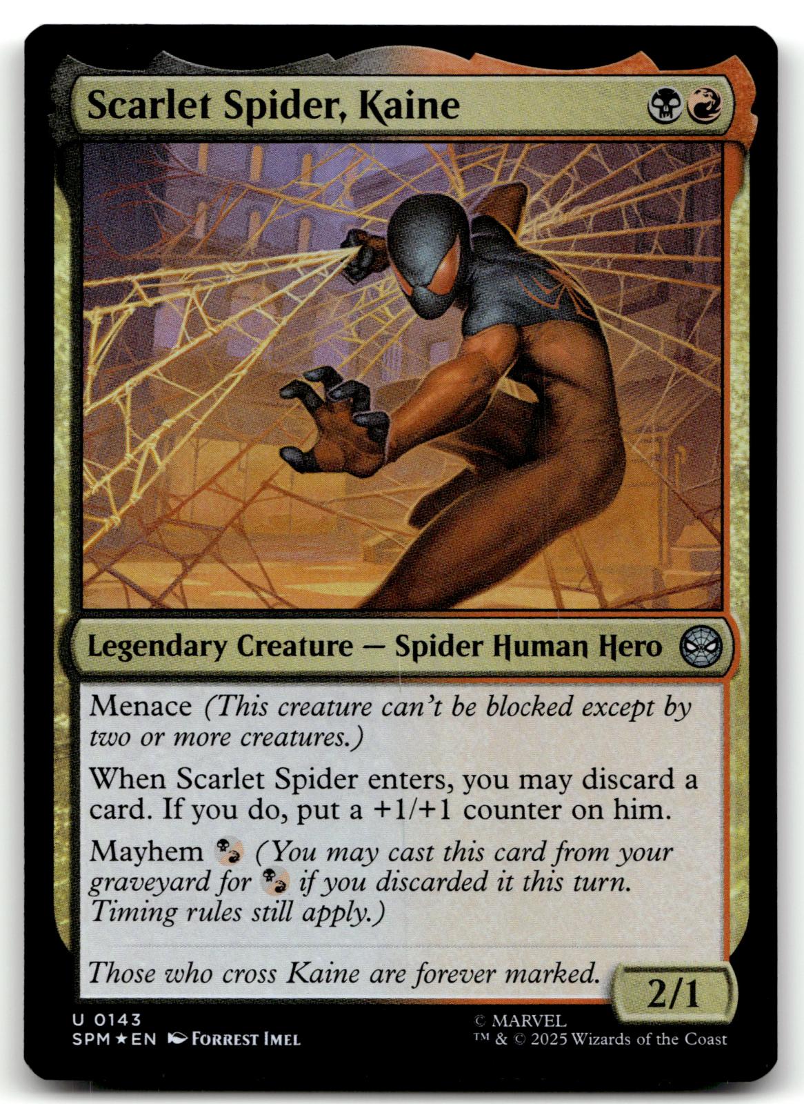 Scarlet Spider, Kaine 143 Marvel's Spider-Man Magic: The Gathering Foil NM