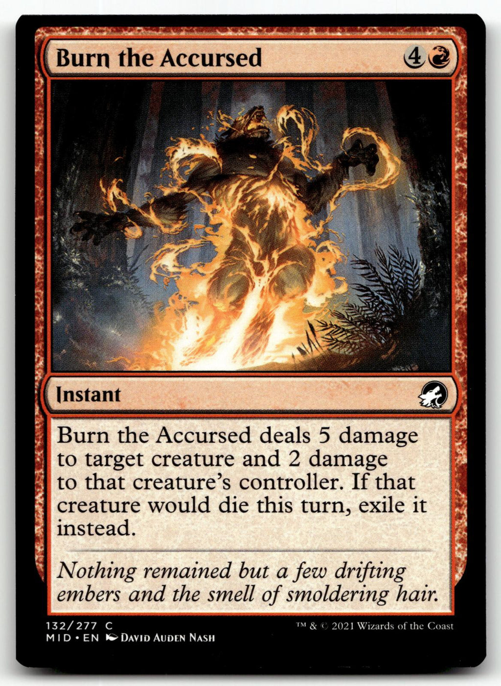 Burn the Accursed 132 Common Innistrad: Midnight Hunt Magic: The Gathering NM
