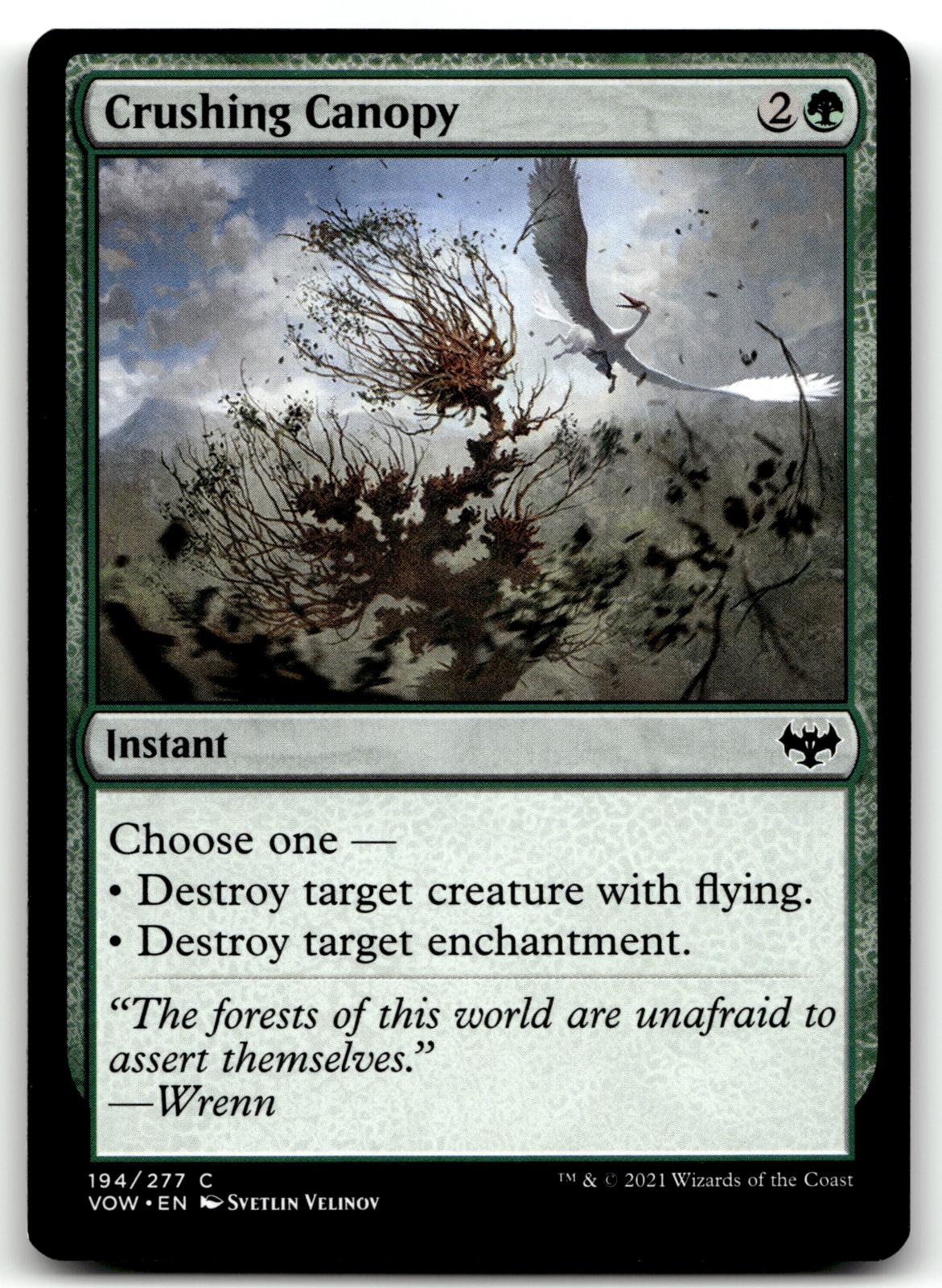 Crushing Canopy 194 Common Innistrad: Crimson Vow Magic: The Gathering Near Mint