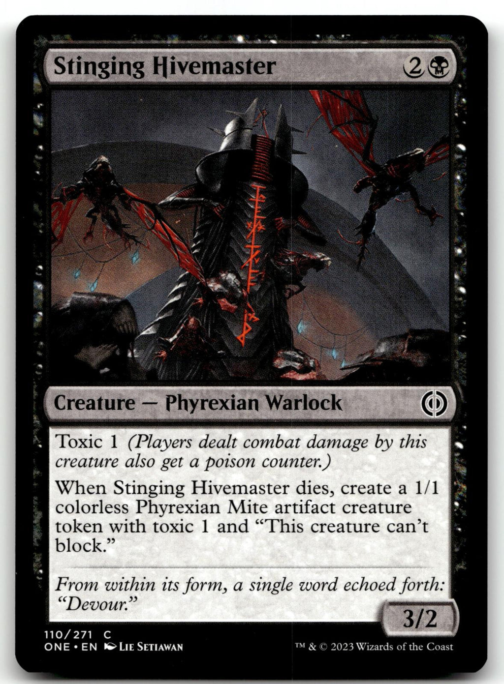 Stinging Hivemaster 110 Common Phyrexia: All Will Be One Magic: The Gathering NM