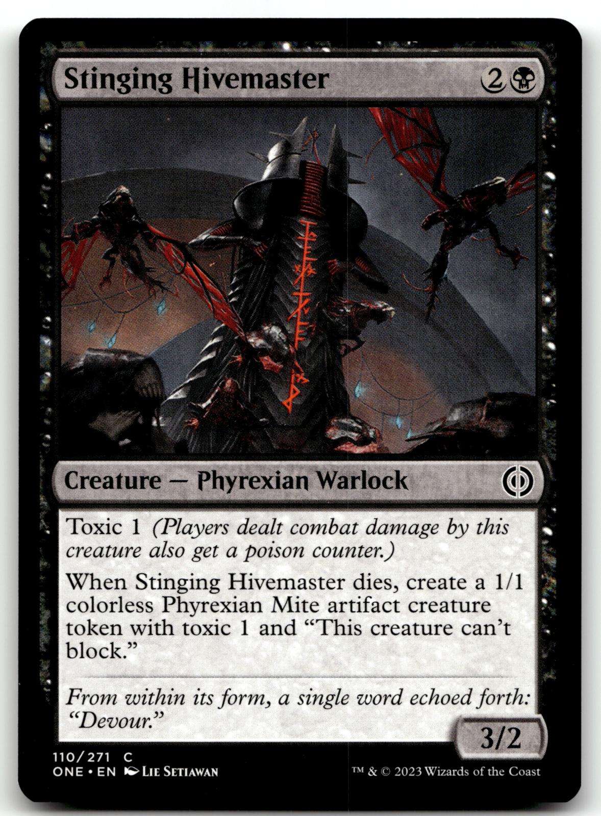 Stinging Hivemaster 110 Common Phyrexia: All Will Be One Magic: The Gathering NM