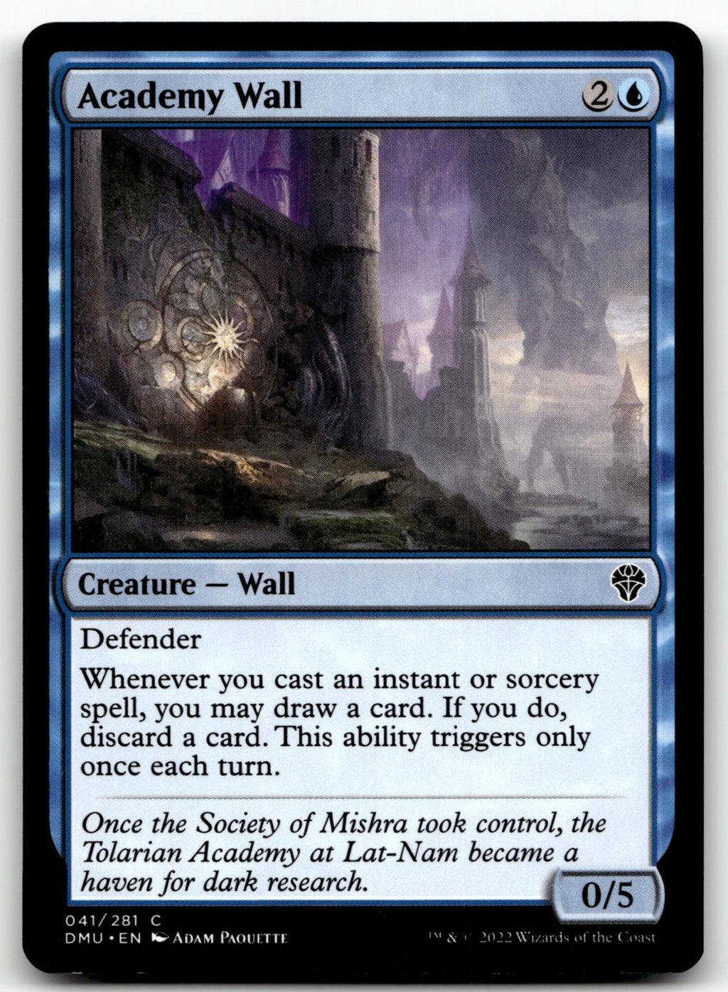 Academy Wall 41 Common Dominaria United Magic: The Gathering Near Mint