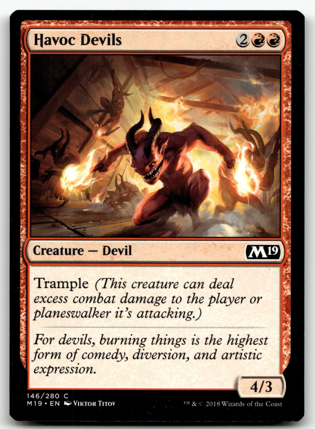 Havoc Devils 146 Common Core Set 2019 Magic: The Gathering Near Mint