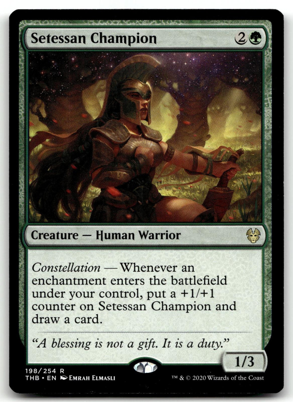 Setessan Champion 198 Rare Theros Beyond Death Magic: The Gathering Near Mint