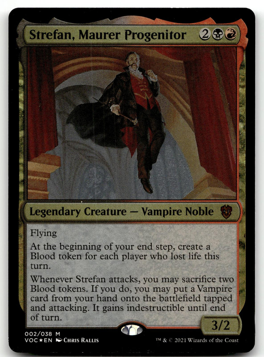 Strefan, Maurer Progenitor (Display Commander) - Thick Stock 2 Commander: Innistrad: Crimson Vow Magic: The Gathering Foil NM
