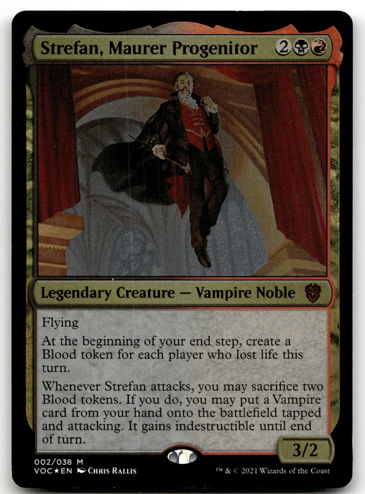 Strefan, Maurer Progenitor (Display Commander) - Thick Stock 2 Commander: Innistrad: Crimson Vow Magic: The Gathering Foil NM