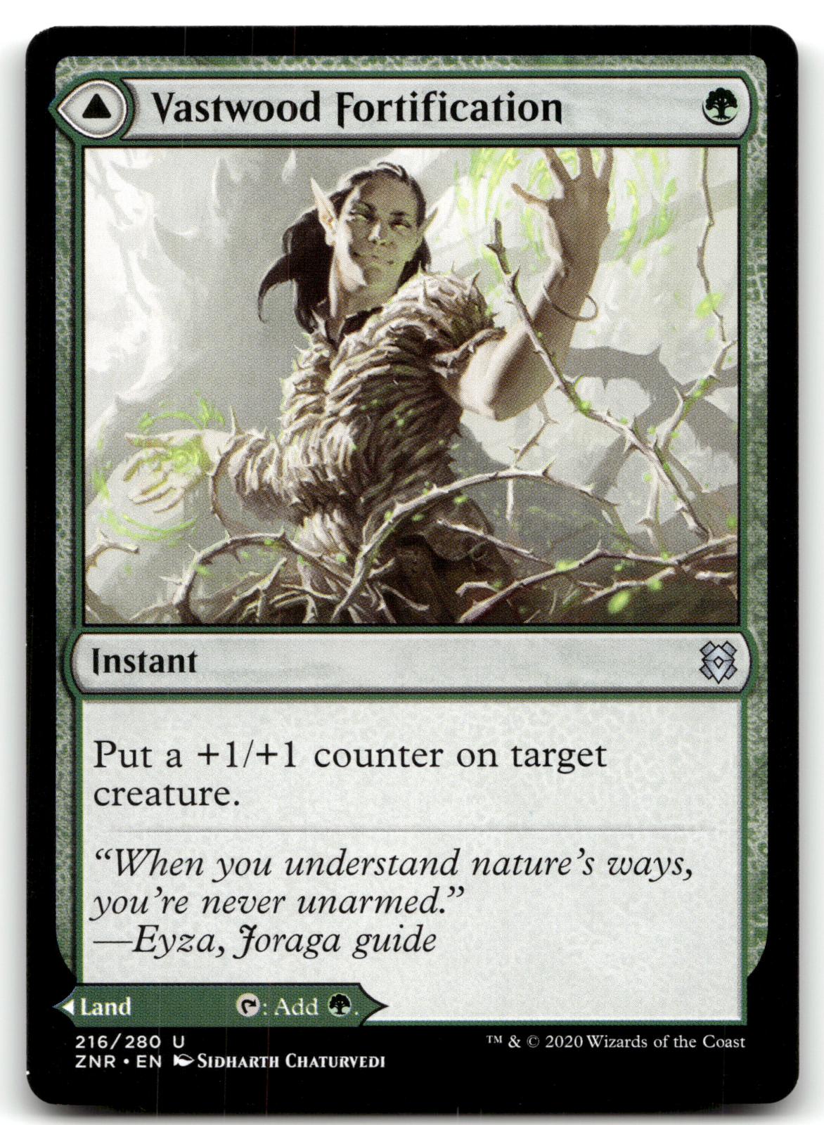 Vastwood Fortification 216 Uncommon Zendikar Rising Magic: The Gathering NM