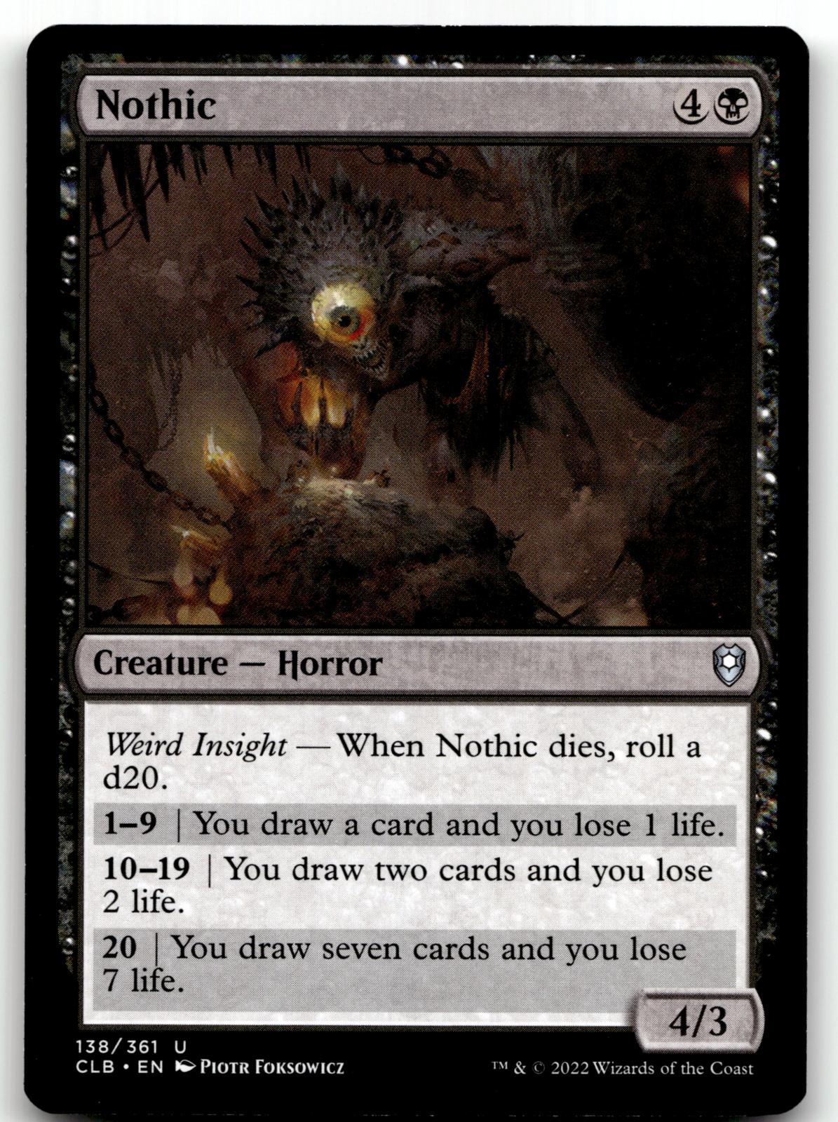 Nothic 138 Commander Legends: Battle for Baldur's Gate Magic: The Gathering NM