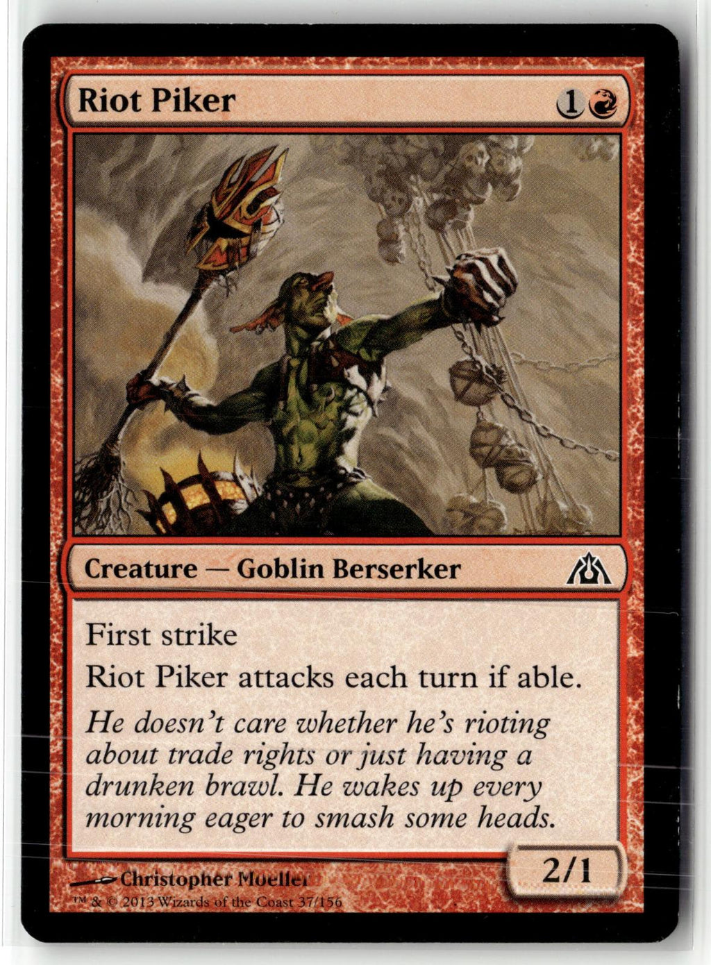 Riot Piker 37 Common Dragon's Maze Magic: The Gathering Near Mint