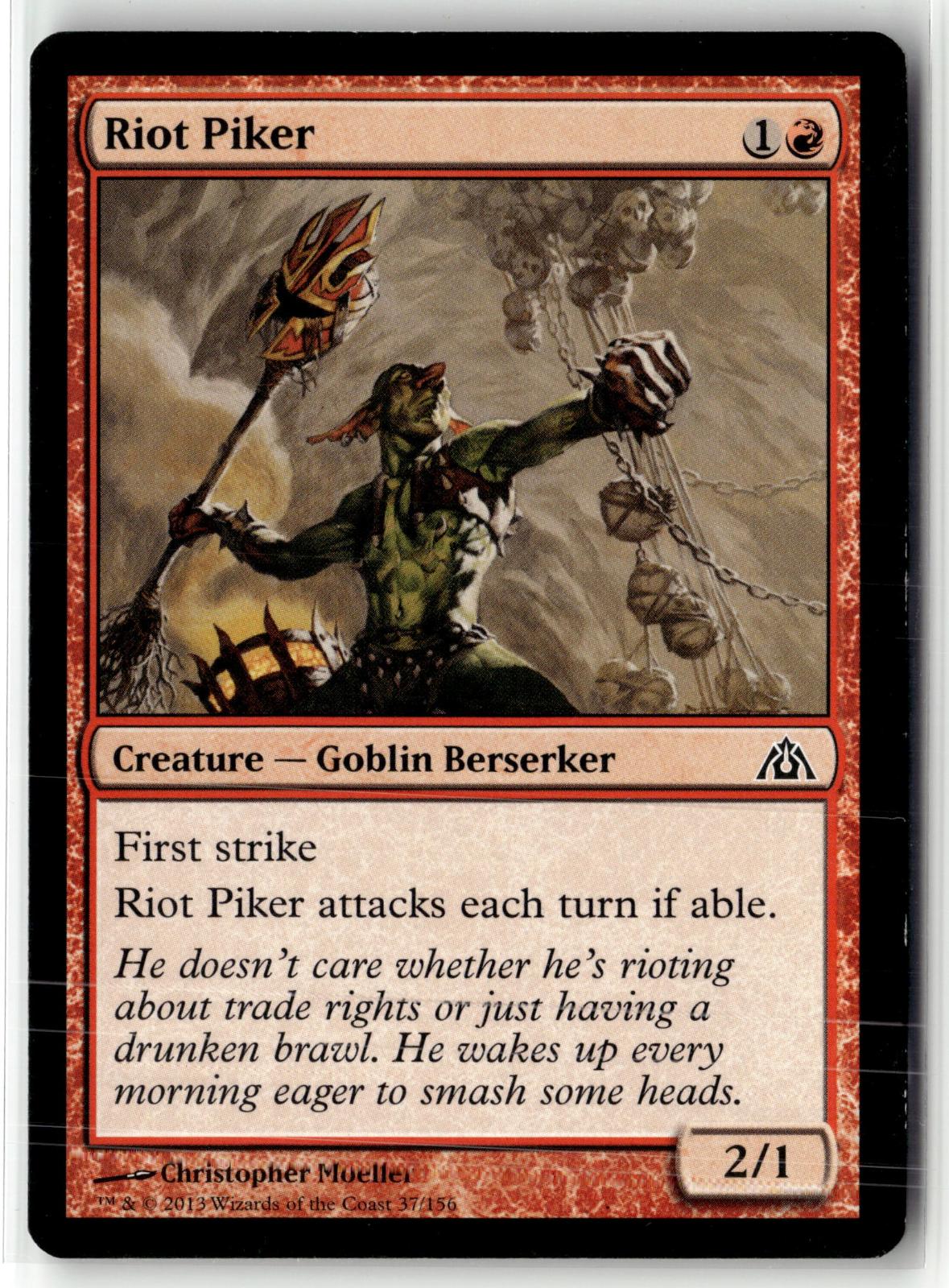 Riot Piker 37 Common Dragon's Maze Magic: The Gathering Near Mint