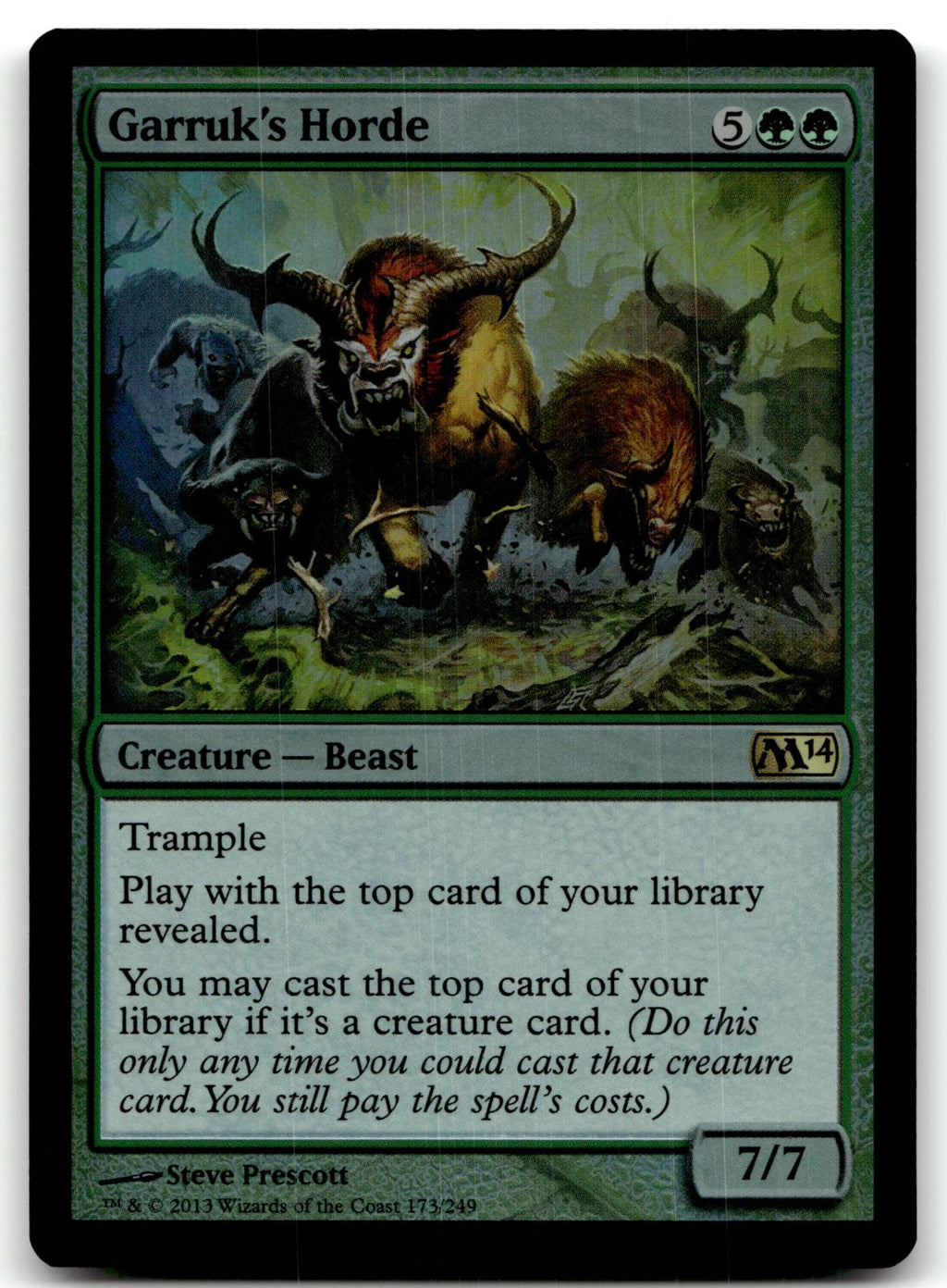 Garruk's Horde 173 Rare Magic 2014 (M14) Magic: The Gathering Foil Near Mint