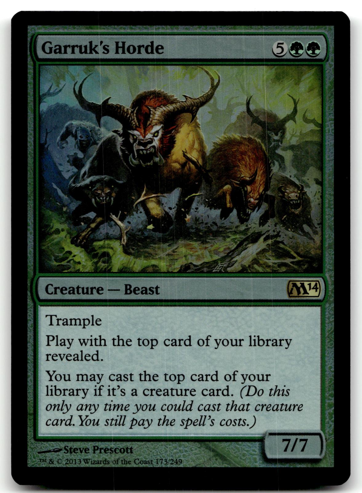 Garruk's Horde 173 Rare Magic 2014 (M14) Magic: The Gathering Foil Near Mint