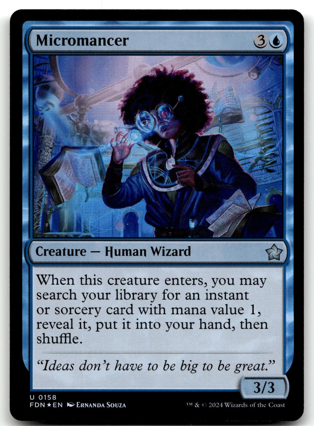 Micromancer 158 Uncommon Foundations Magic: The Gathering Foil Near Mint