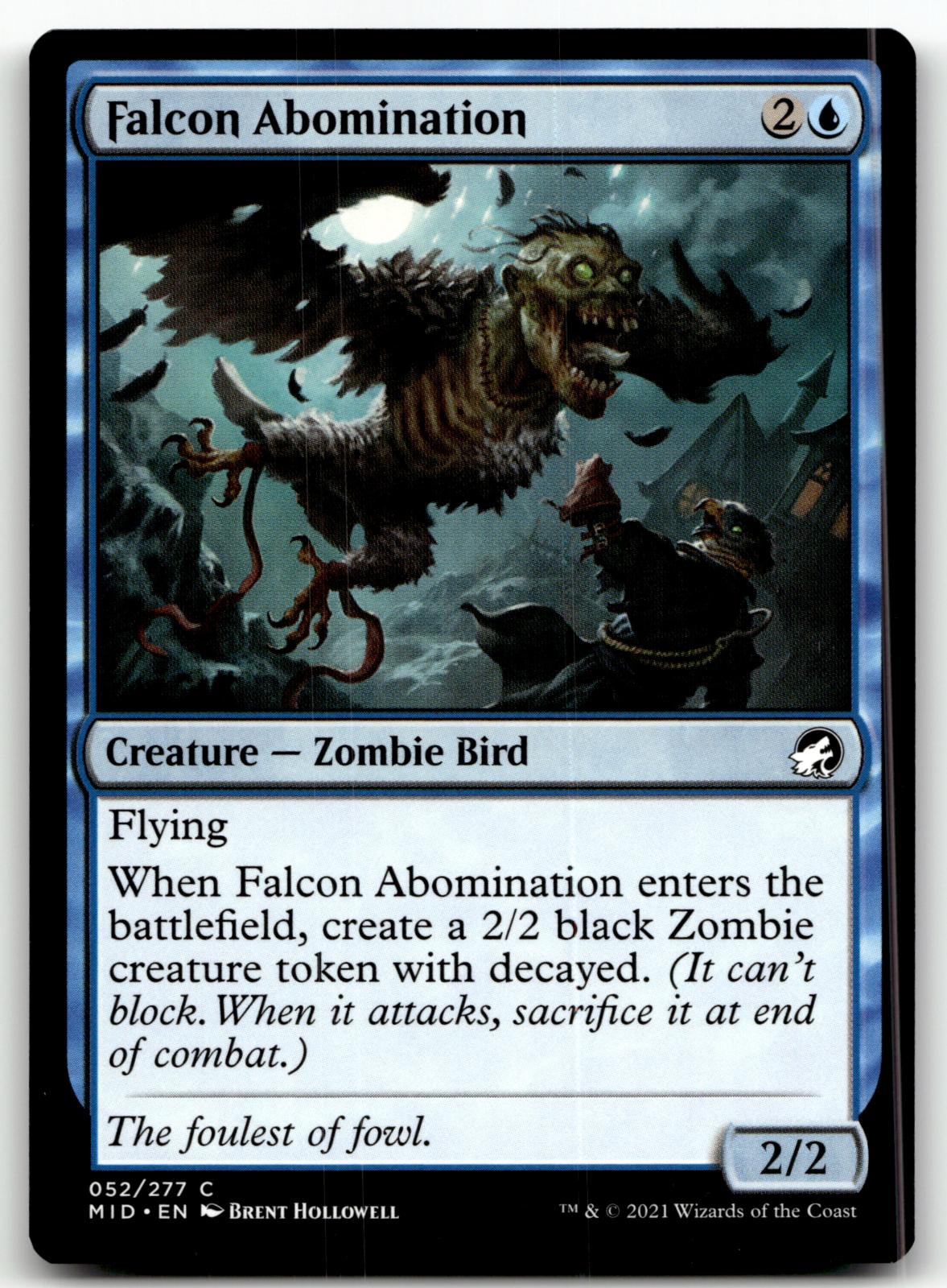 Falcon Abomination 52 Common Innistrad: Midnight Hunt Magic: The Gathering NM